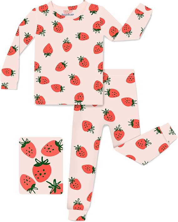 Bamboo Viscose Toddler Girls Kids Pajamas Unicorn Mermaid Pjs Long Sleeve Snug fit 12M-8Y 2pcs Soft Jammies