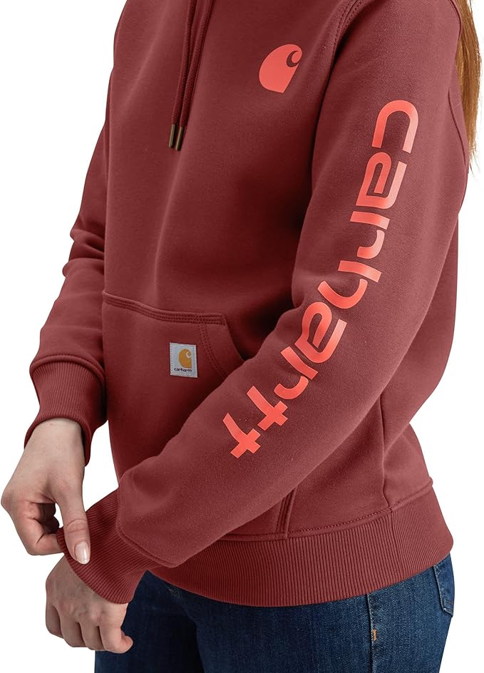 Carhartt Women's Relaxed Fit Midweight Logo Sleeve Graphic Sweatshirt
