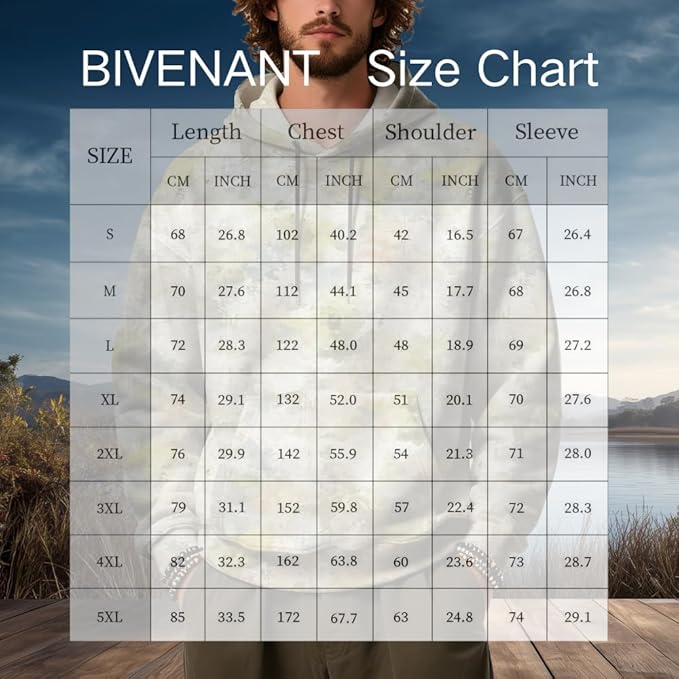 Men's Hoodies Graphic Camo Pullover Sweatshirts Hooded Long Sleeve Crewneck Fleece Casual Fall Winter Outfits