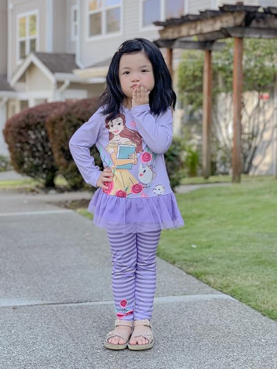 Disney Minnie Mouse Frozen Princess Marvel Toddler Girls Clothes Long Sleeve Sweatshirt + Leggings 2pcs Outfits Set 2-6Y