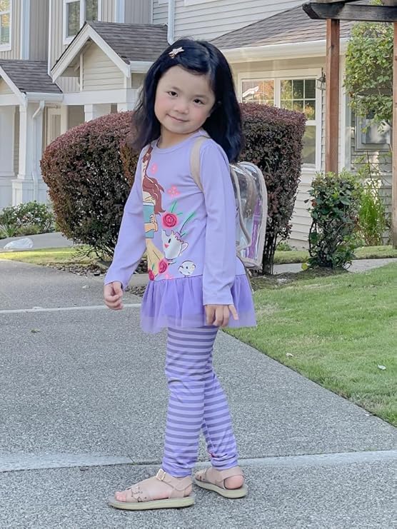 Disney Minnie Mouse Frozen Princess Marvel Toddler Girls Clothes Long Sleeve Sweatshirt + Leggings 2pcs Outfits Set 2-6Y