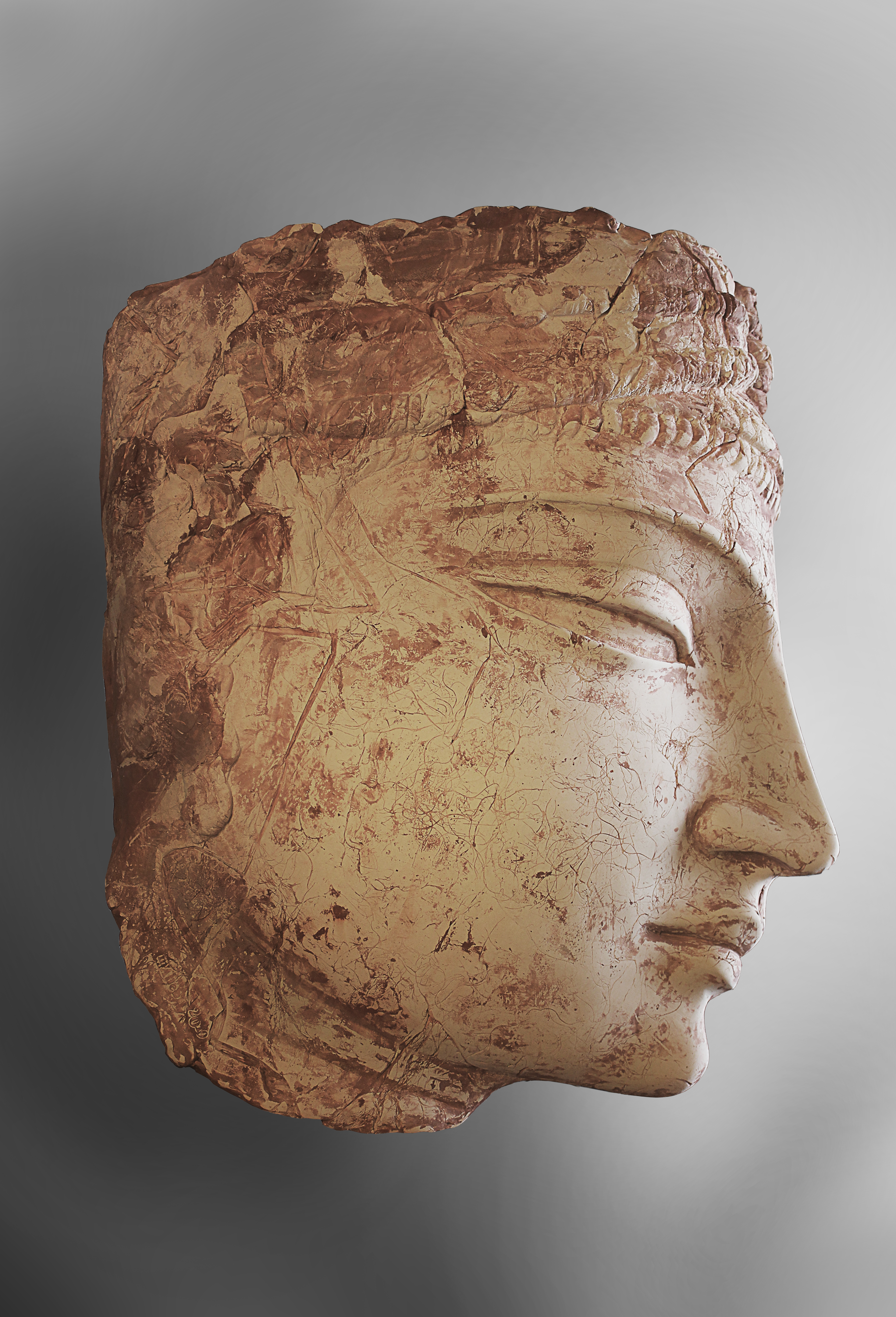 INCLINED HEAD_ STONEWARE : RELIEF SCULPTURE