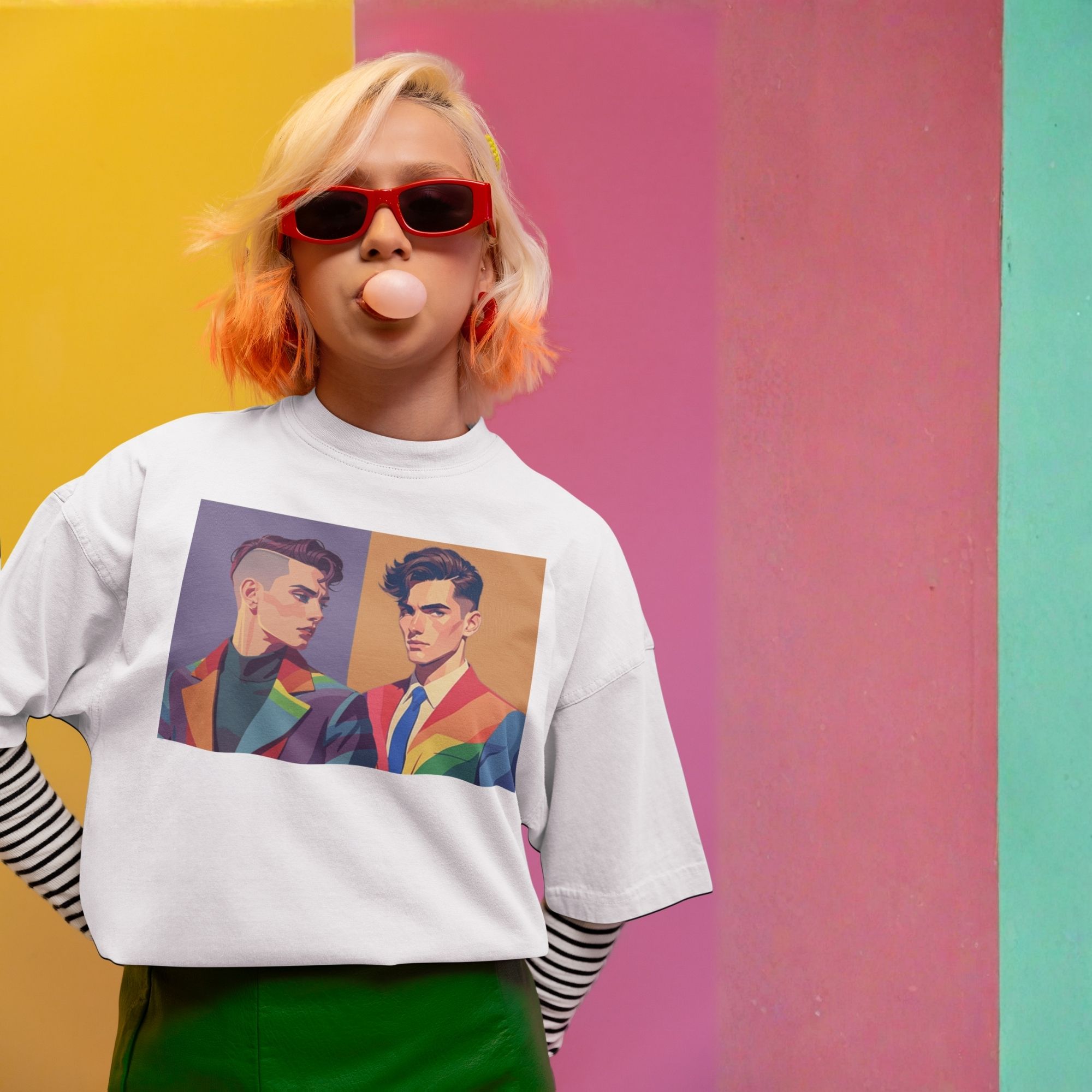 Unisex Pride Art Oversized T-Shirt - Tailored in Pride Series Print 4