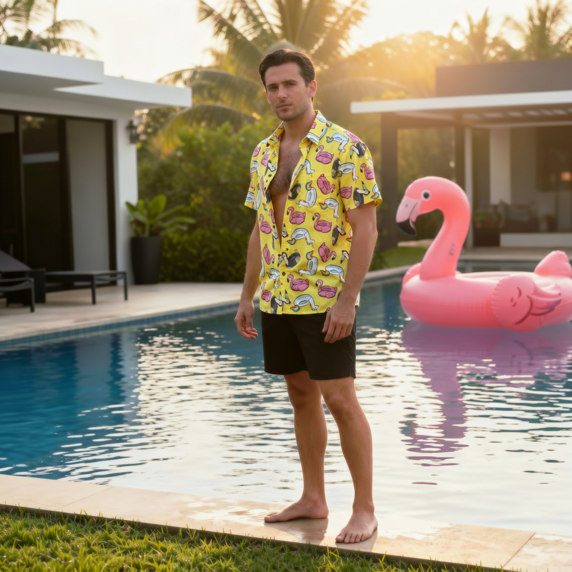 Pool Float Party Short Sleeve Shirt