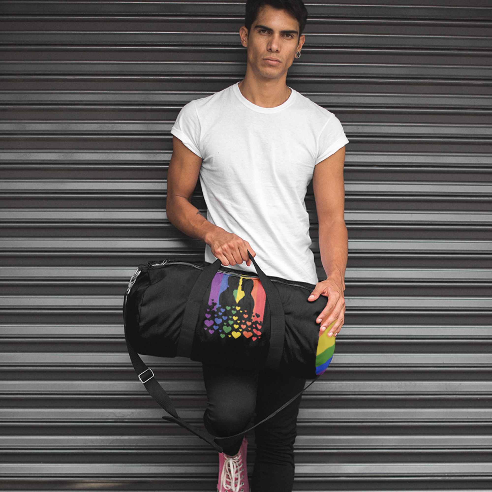 Gay Kiss Gym Duffle Bag