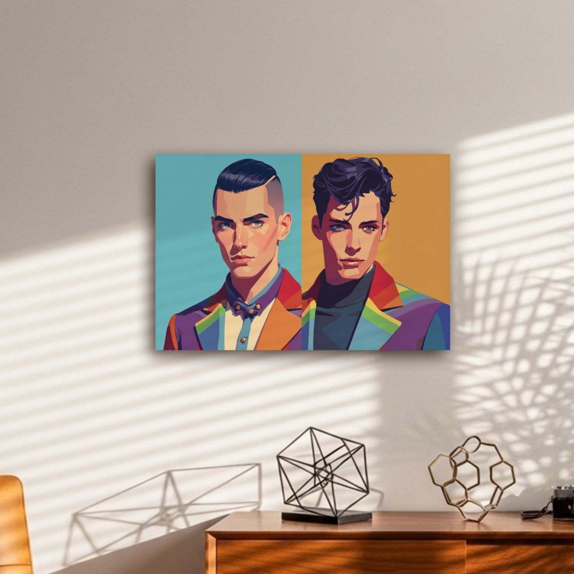 Queer Art Canvas Print - Tailored in Pride Series Design 3