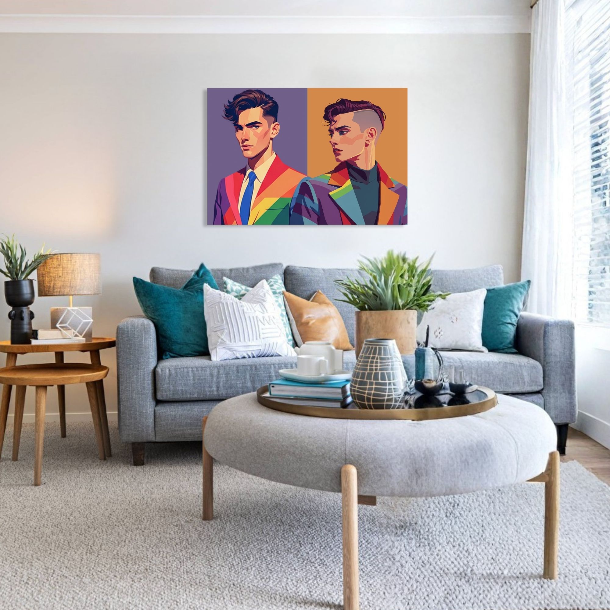 Queer Art Canvas Print - Tailored in Pride Series Design 5