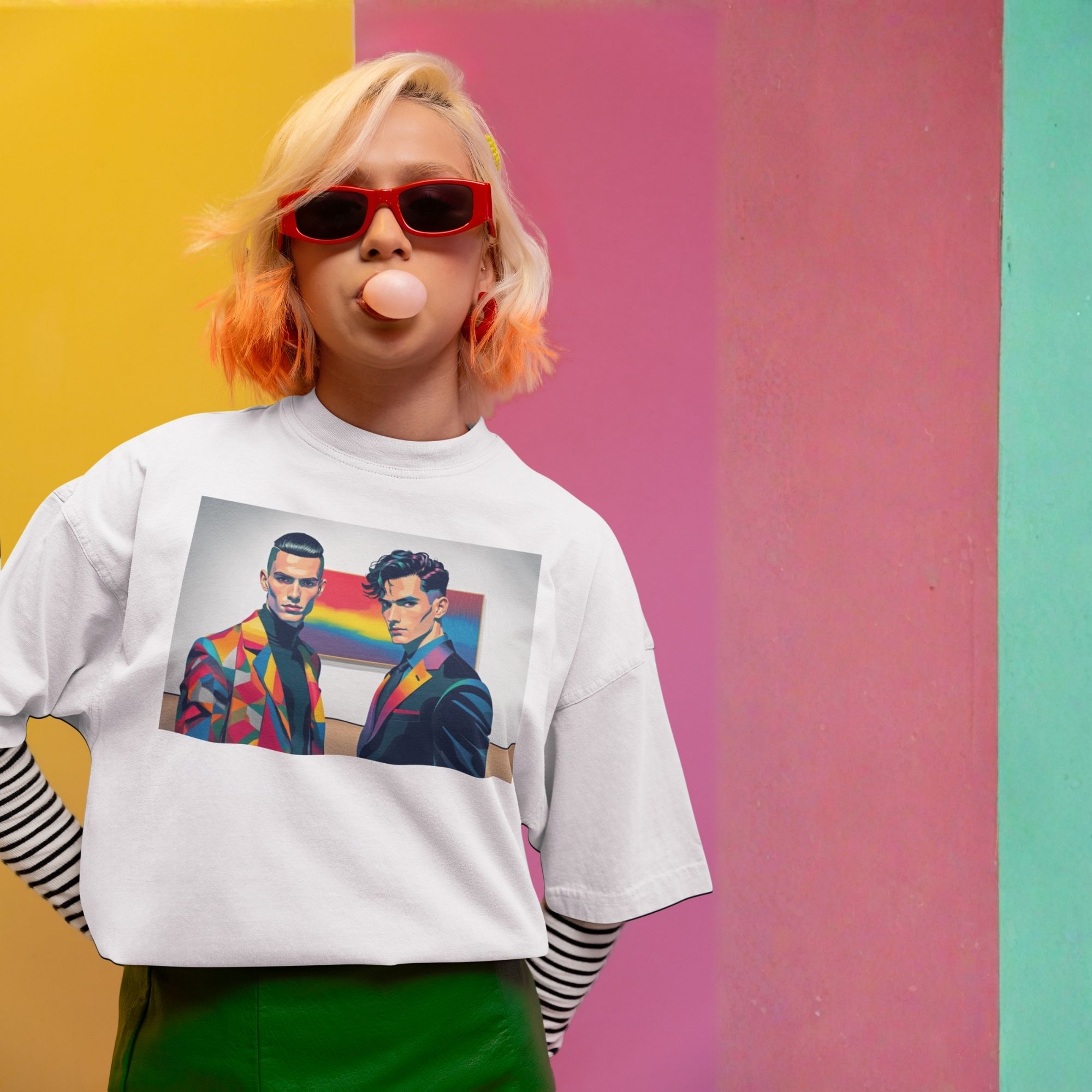 Unisex Pride Art Oversized T-Shirt - Tailored in Pride Series Print 2