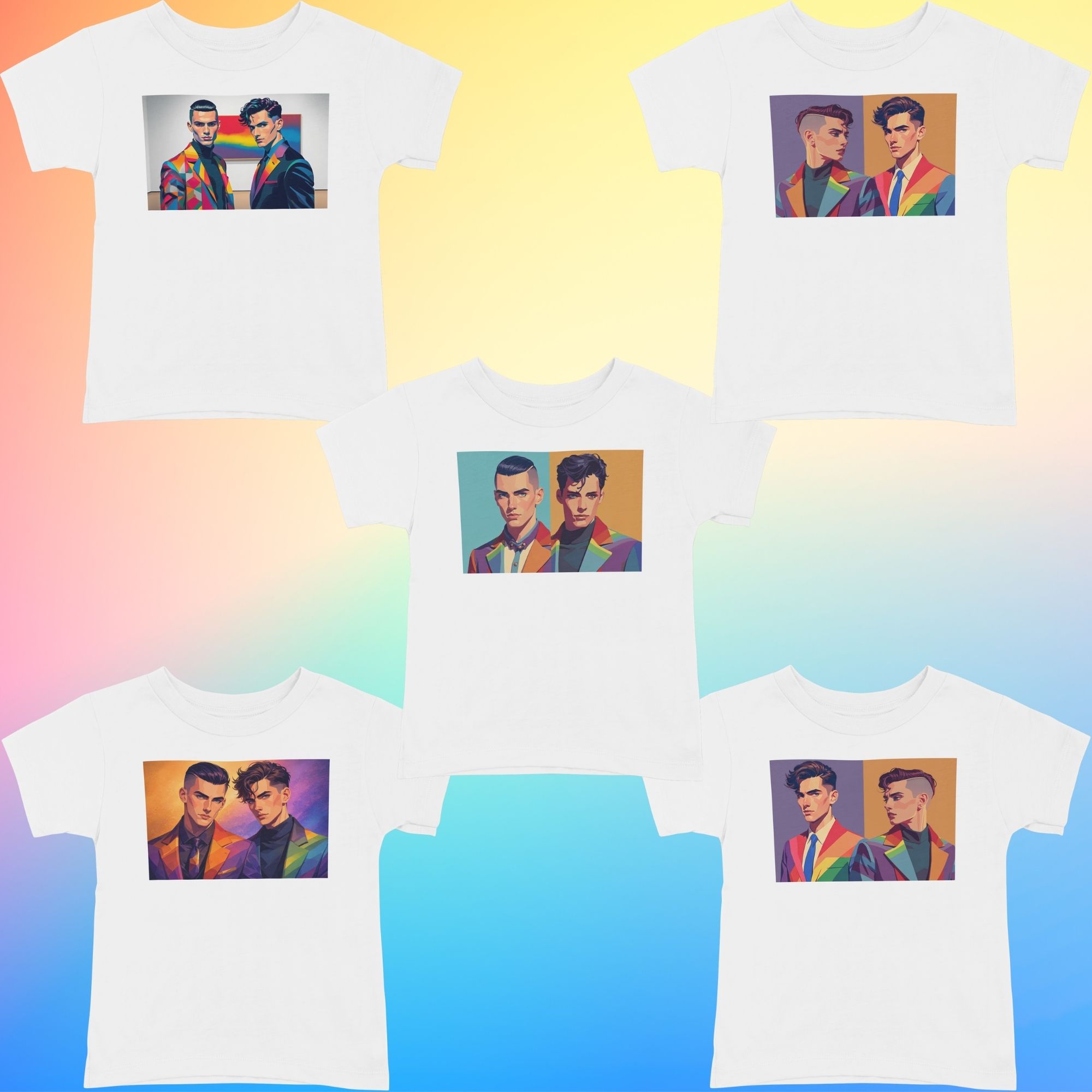 Unisex Pride Art Oversized T-Shirt - Tailored in Pride Series Print 1