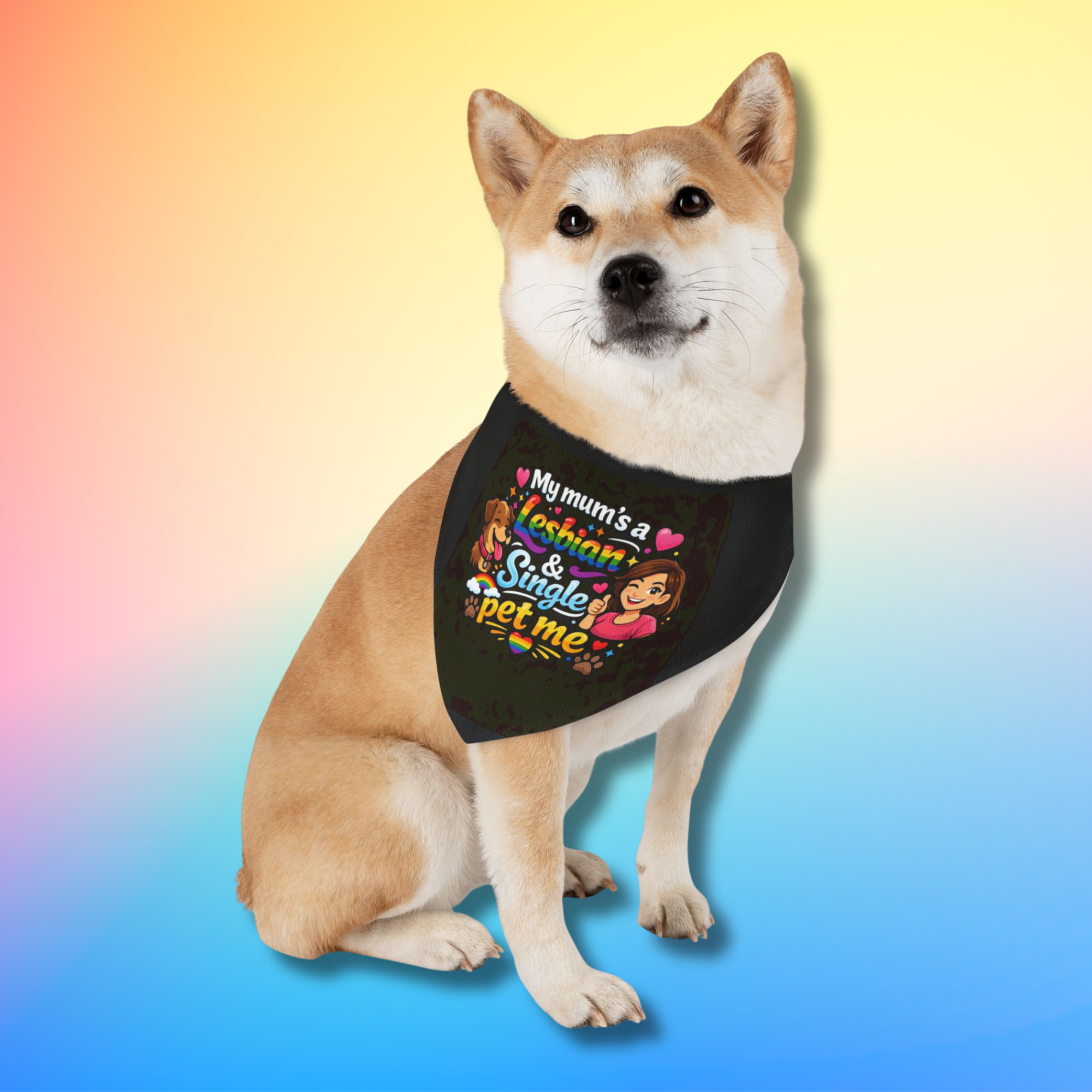 Lesbian & Single Pet Me Dog Bandana