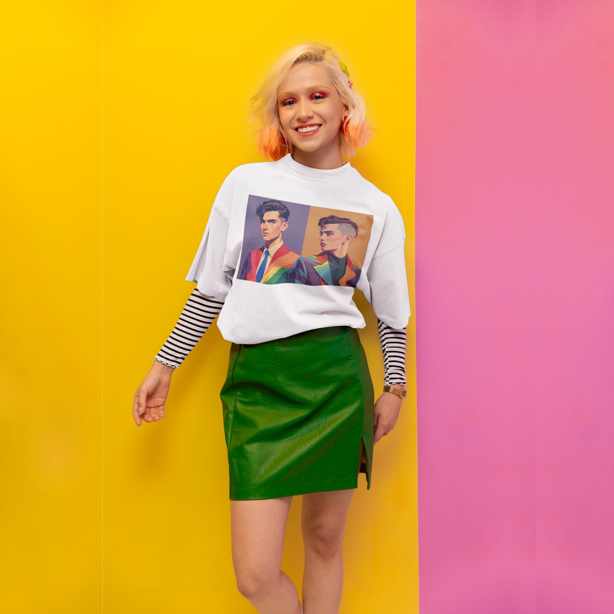 Unisex Pride Art Oversized T-Shirt - Tailored in Pride Series Print 5