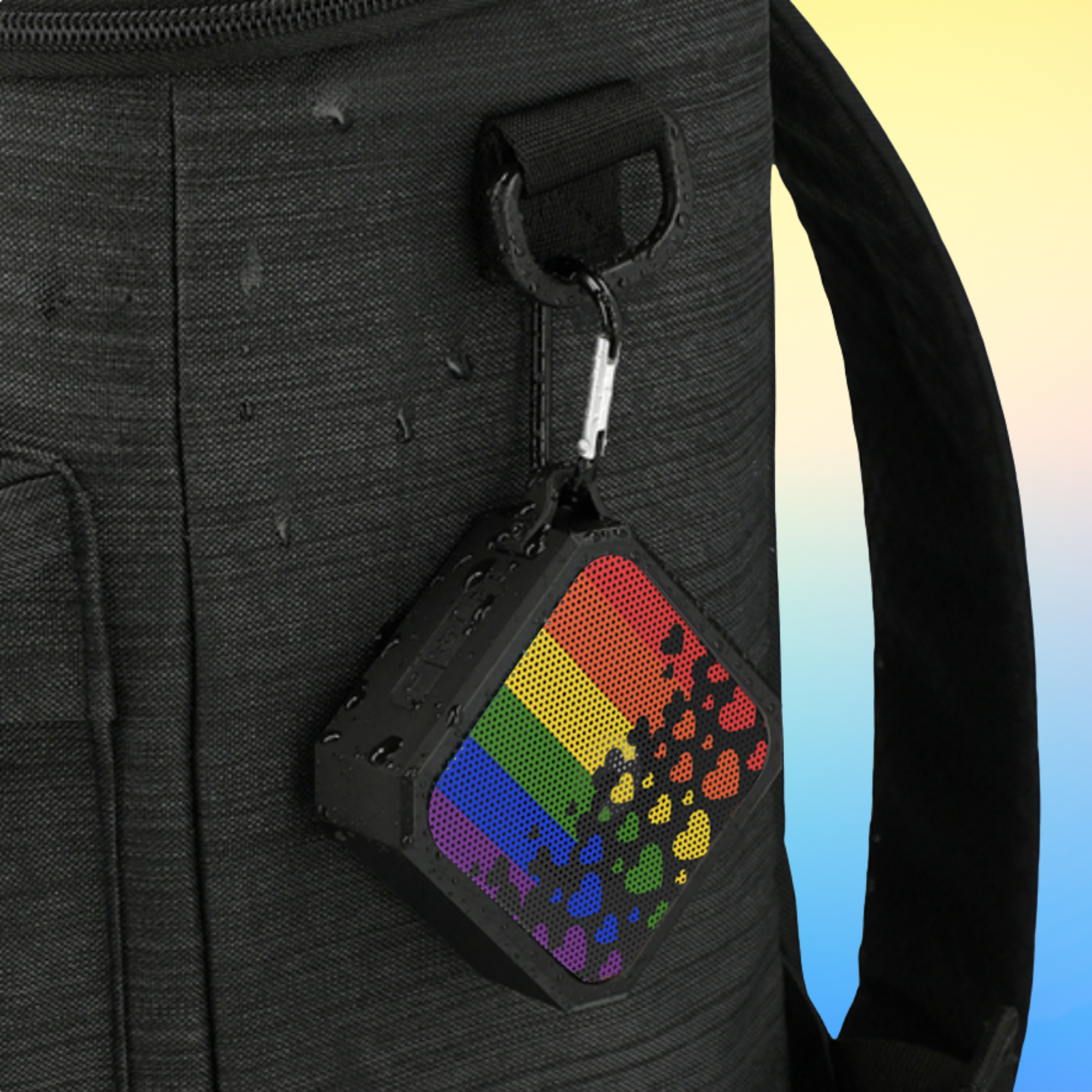 Pride flag bluetooth portable speaker