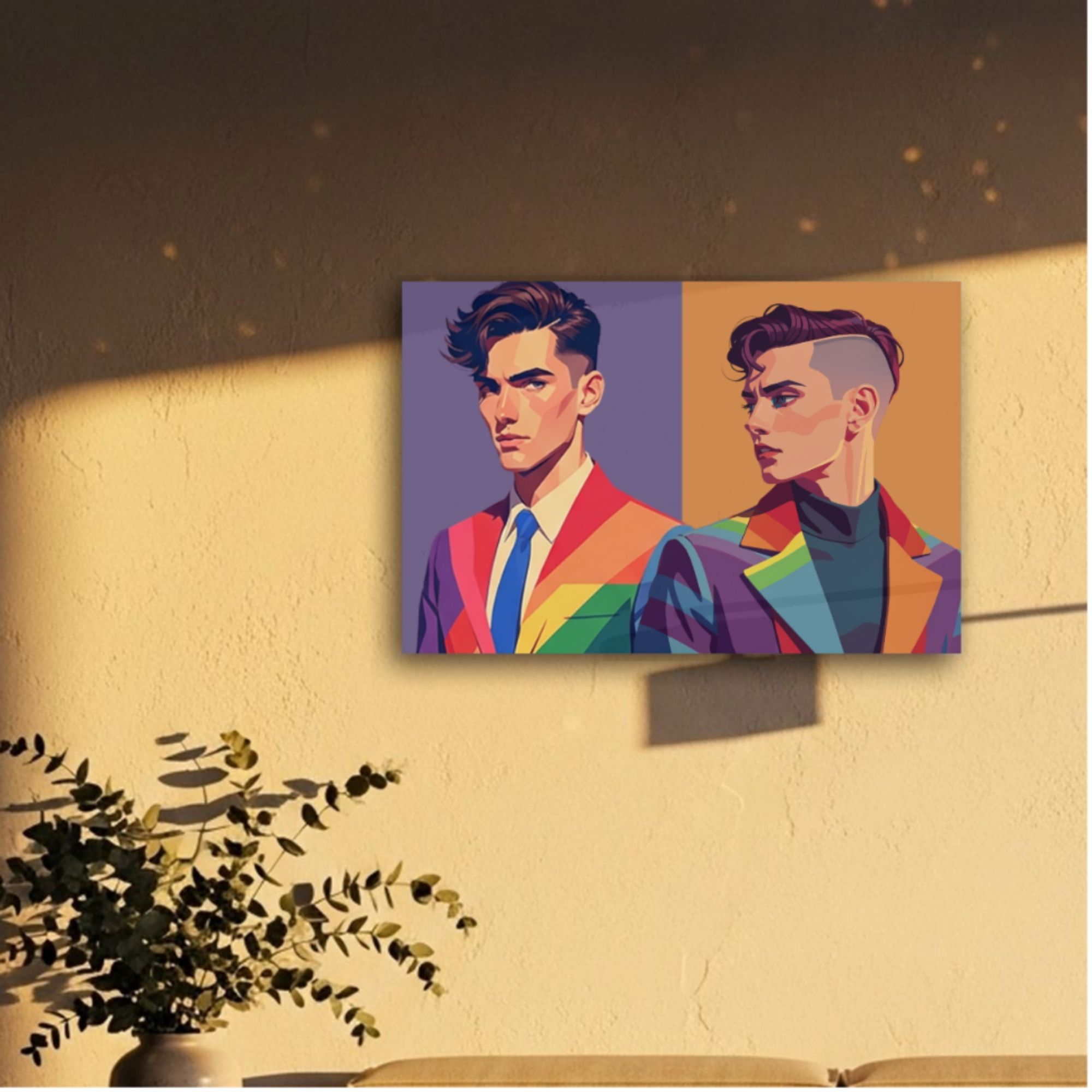 Queer Art Canvas Print - Tailored in Pride Series Design 5