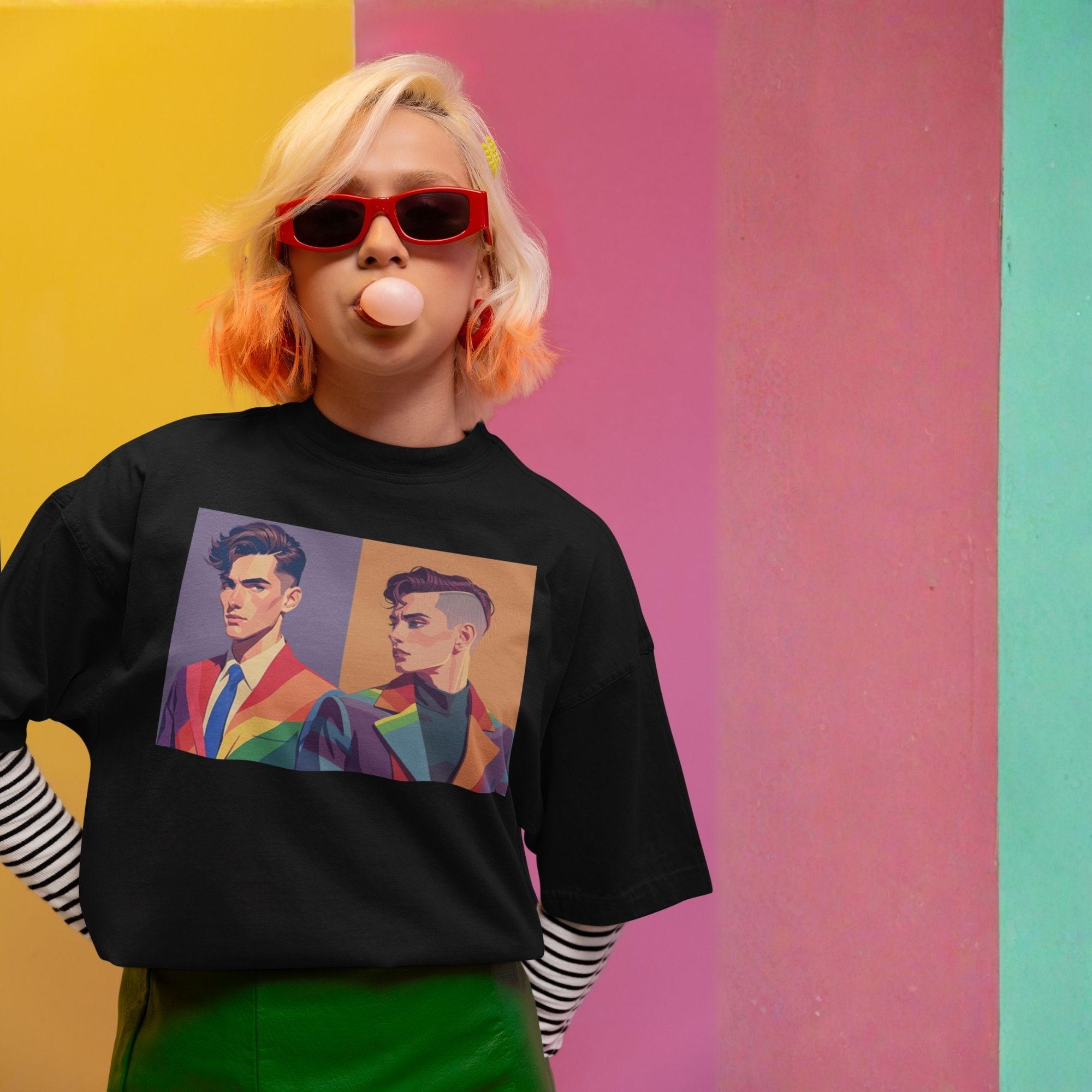 Unisex Pride Art Oversized T-Shirt - Tailored in Pride Series Print 5