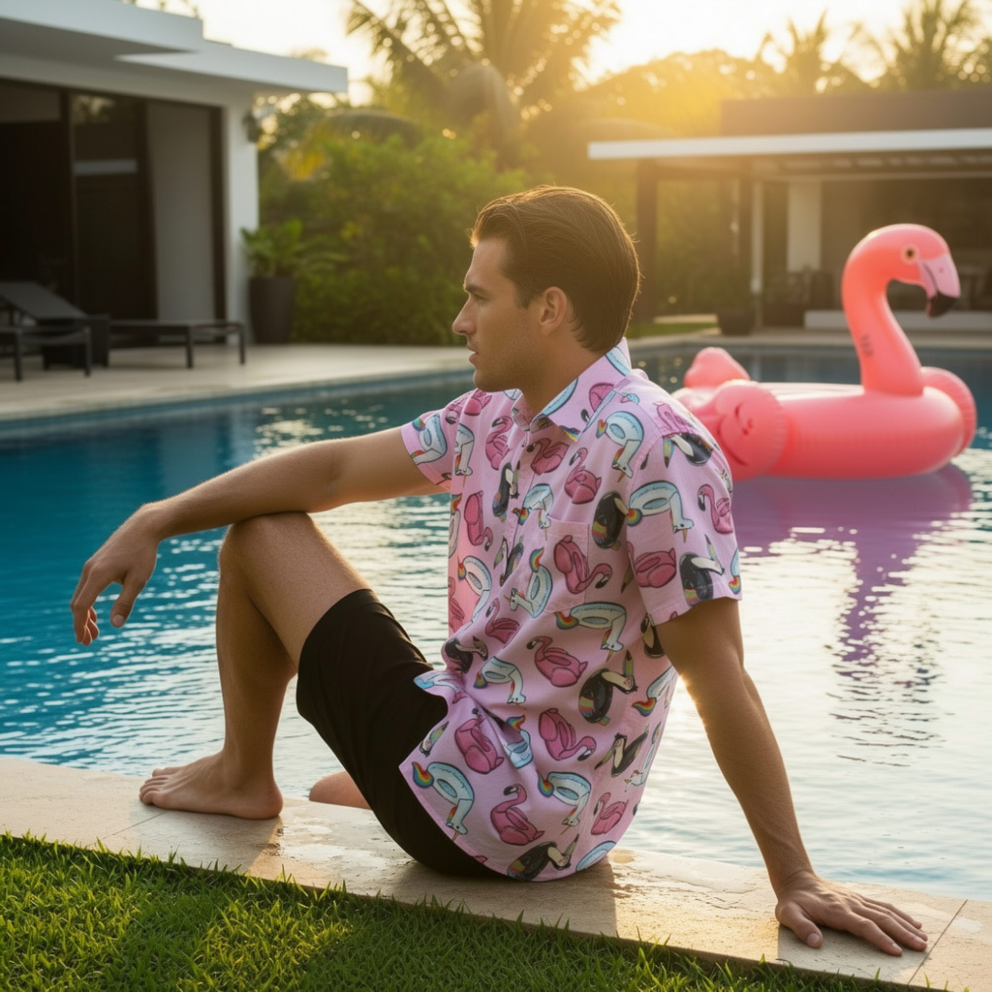 Pool Float Party Short Sleeve Shirt