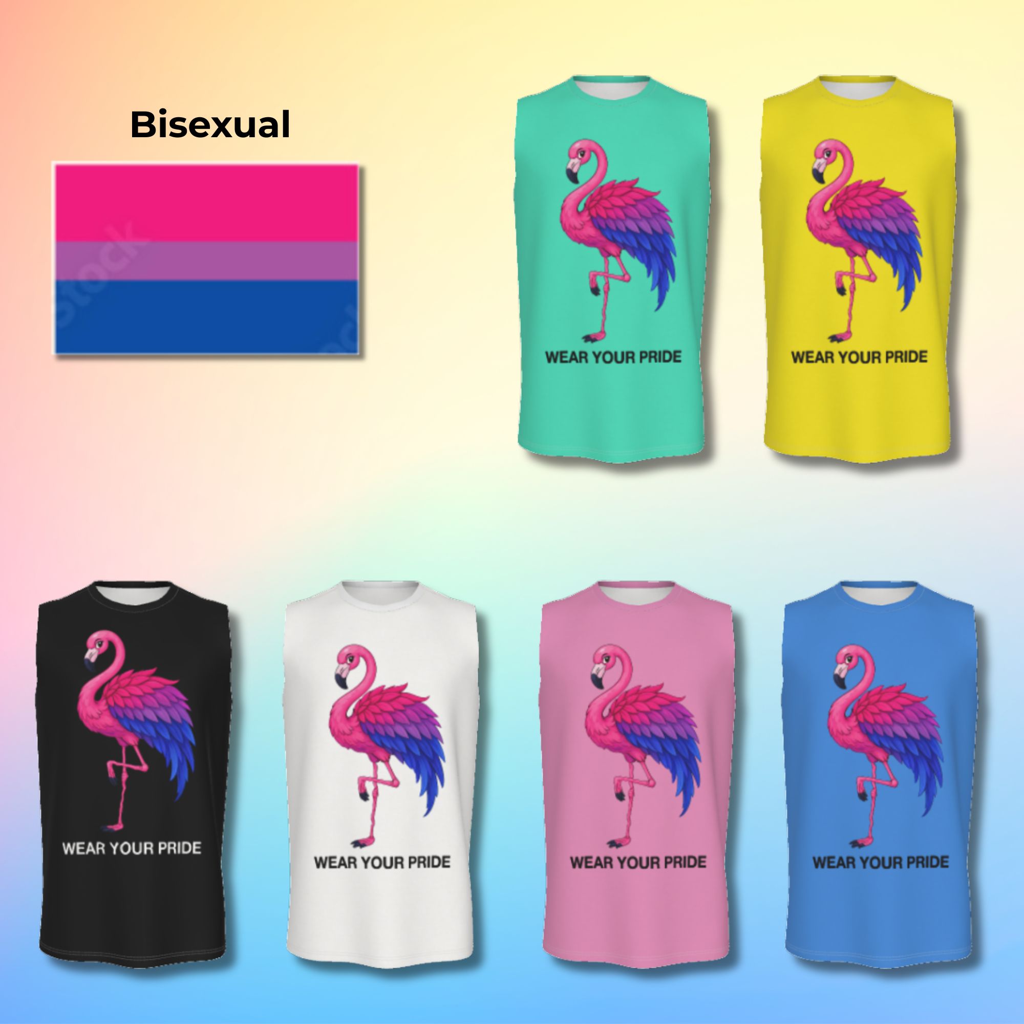 Wear Your Pride Flamingo Tank – LGBTQIA+ Pride Edition