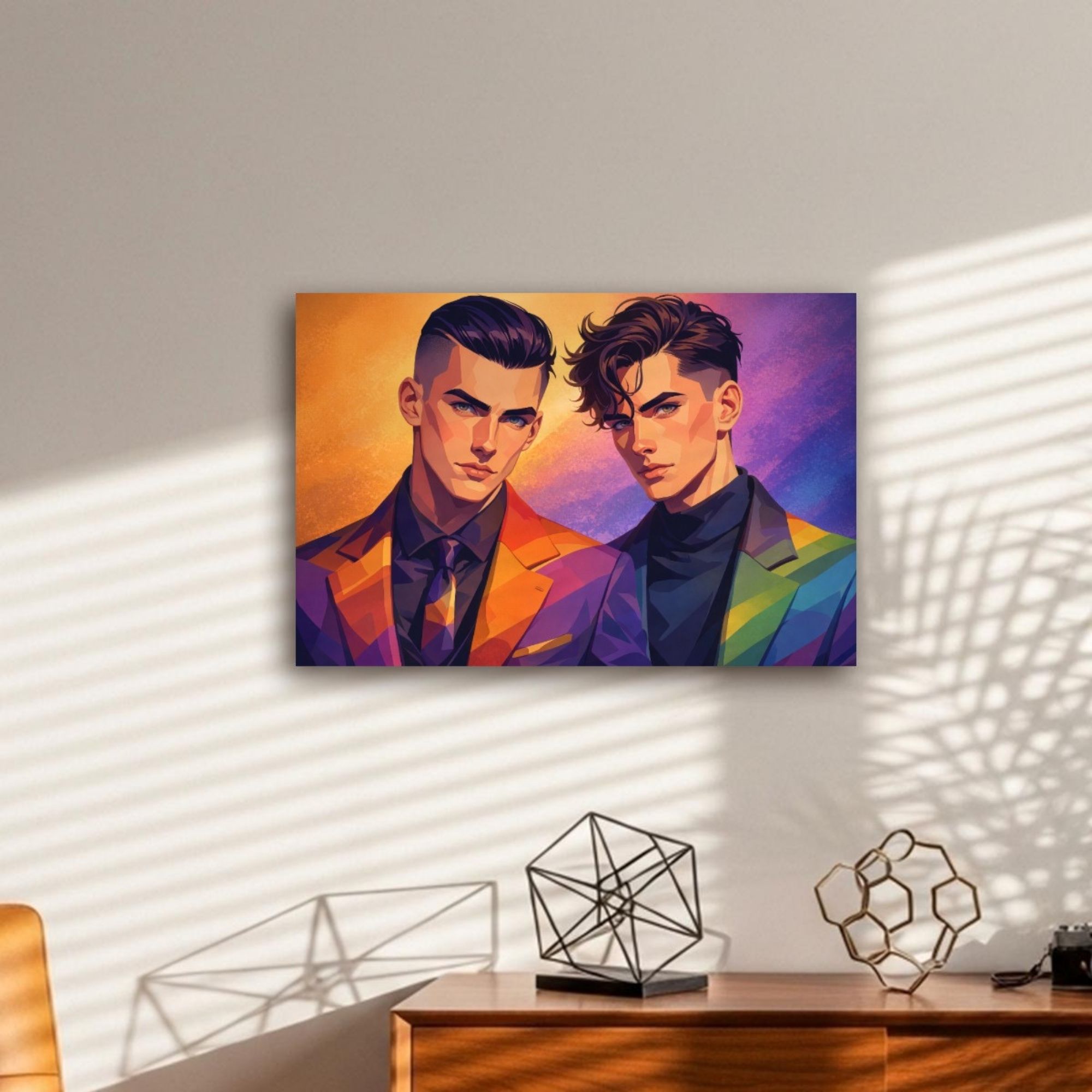 Queer Art Canvas Print - Tailored in Pride Series Design 1