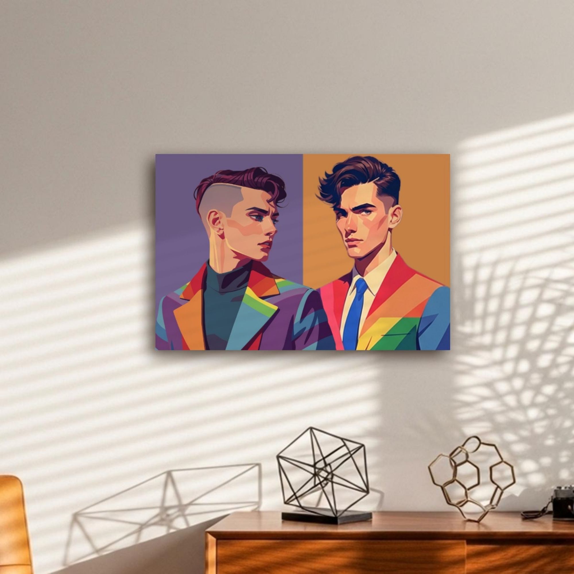 Queer Art Canvas Print - Tailored in Pride Series Design 4