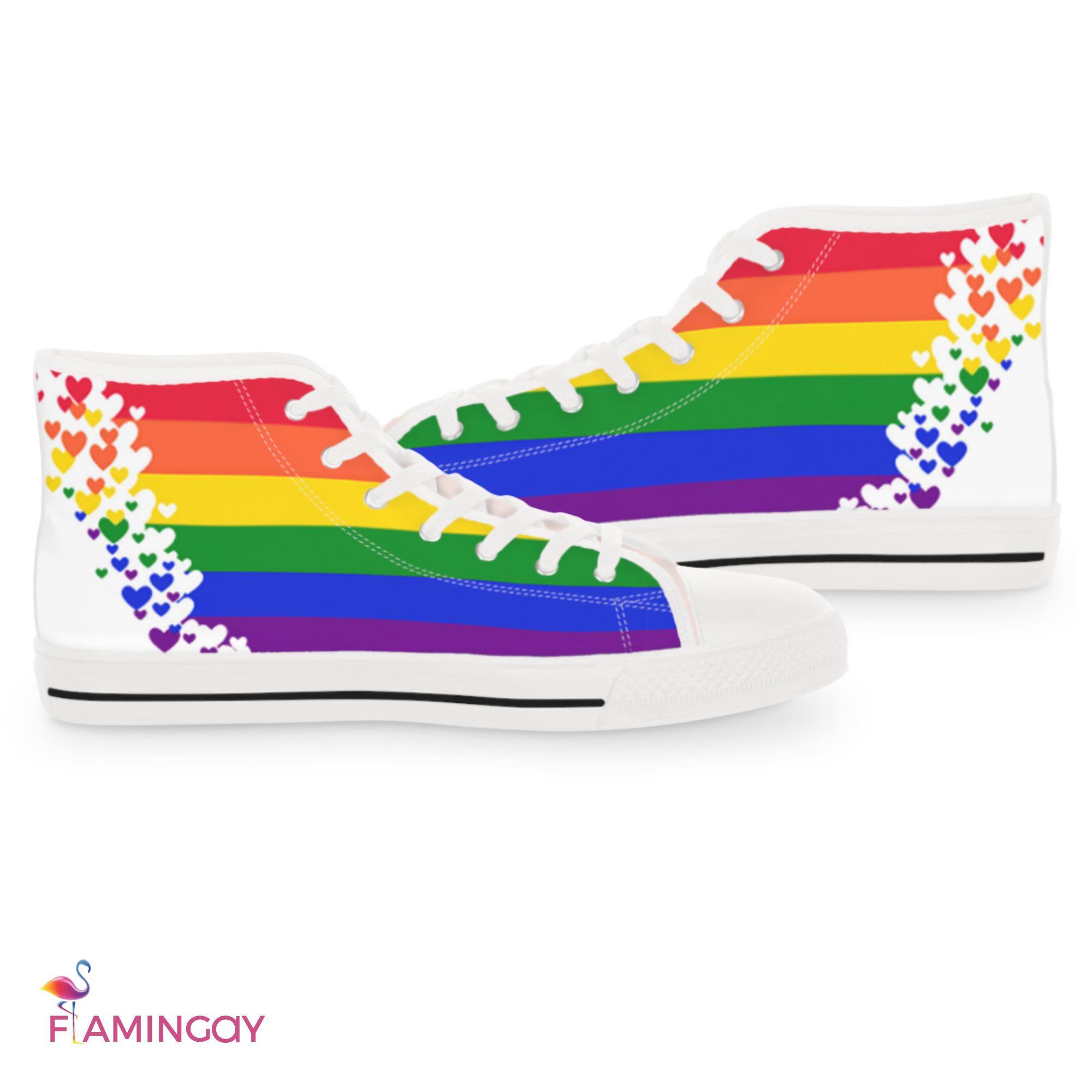 Rainbow Pride High-Top Sneakers