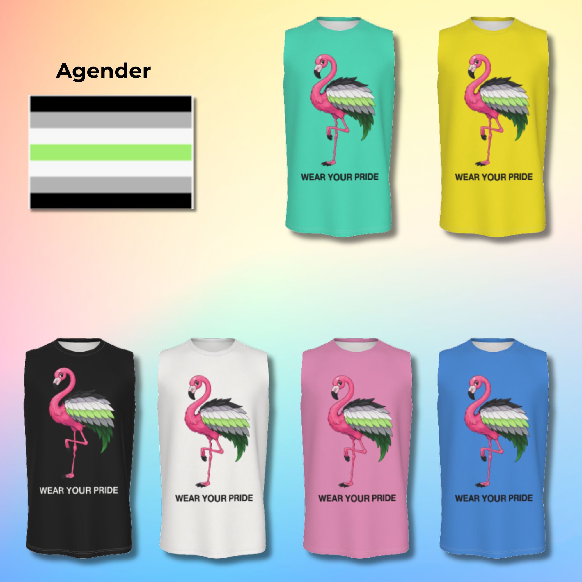 Wear Your Pride Flamingo Tank – LGBTQIA+ Pride Edition