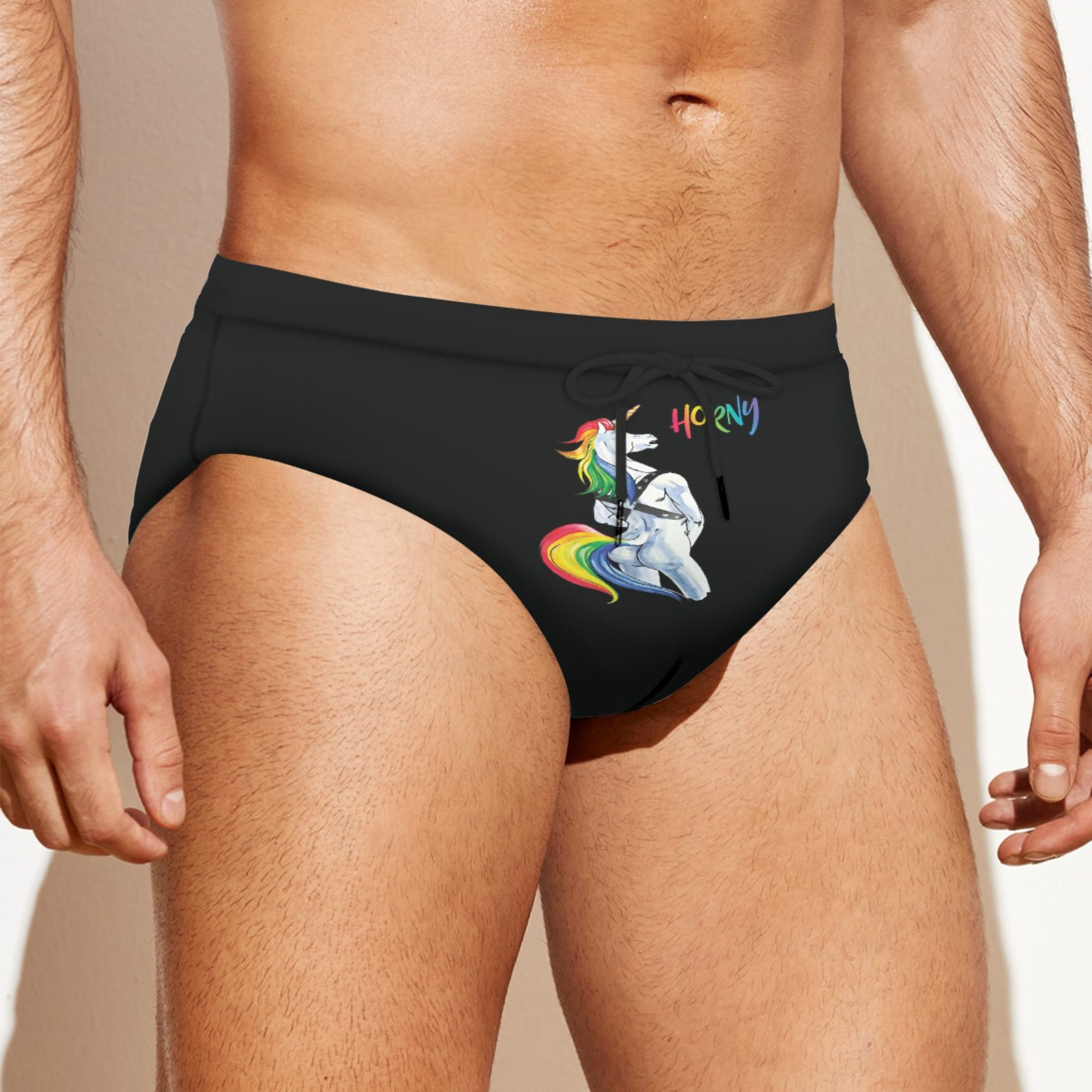 Horny Unicorn Swim Briefs – Funny Gay Swimwear