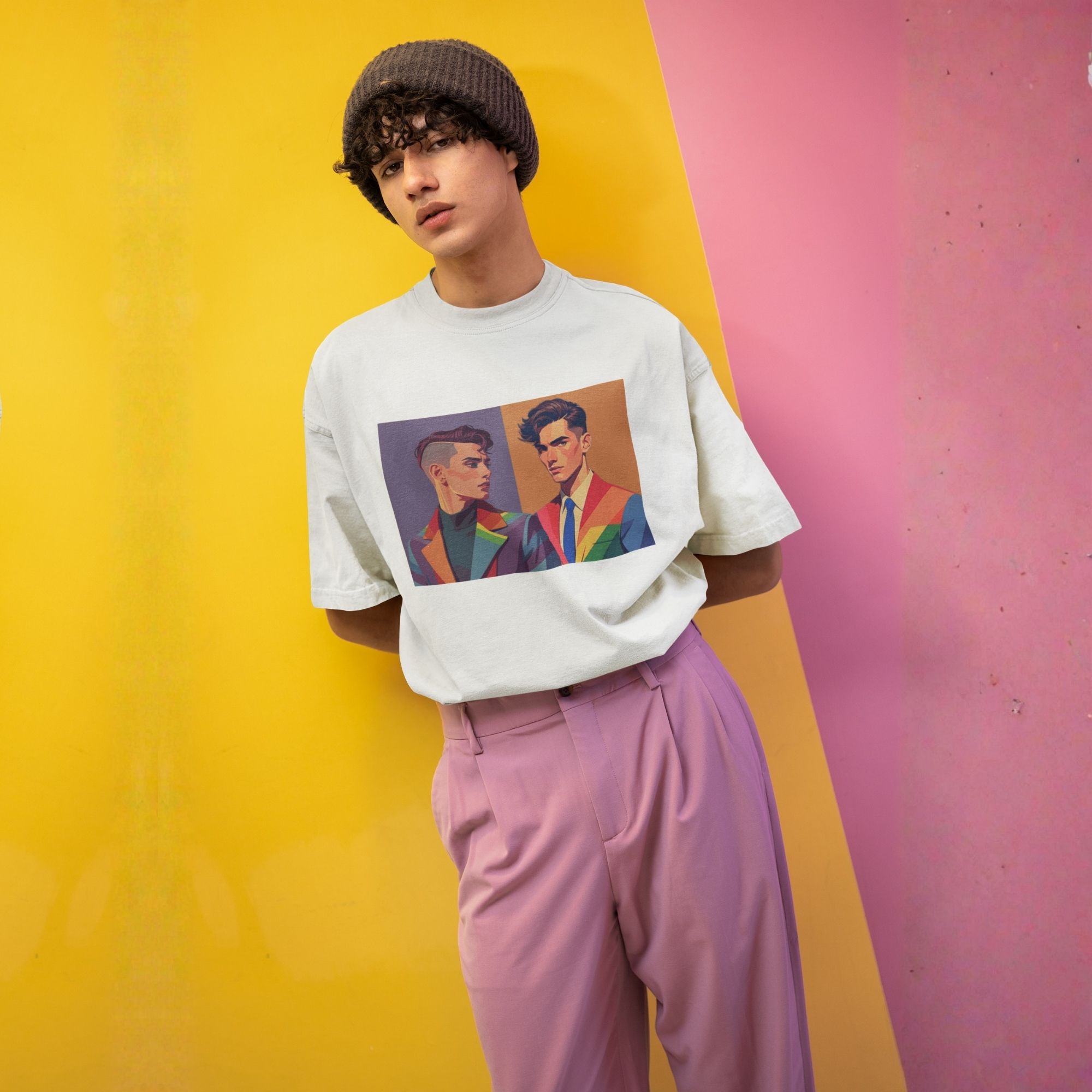 Oversized Unisex Pride Art T-Shirt - Tailored in Pride Series Print 4