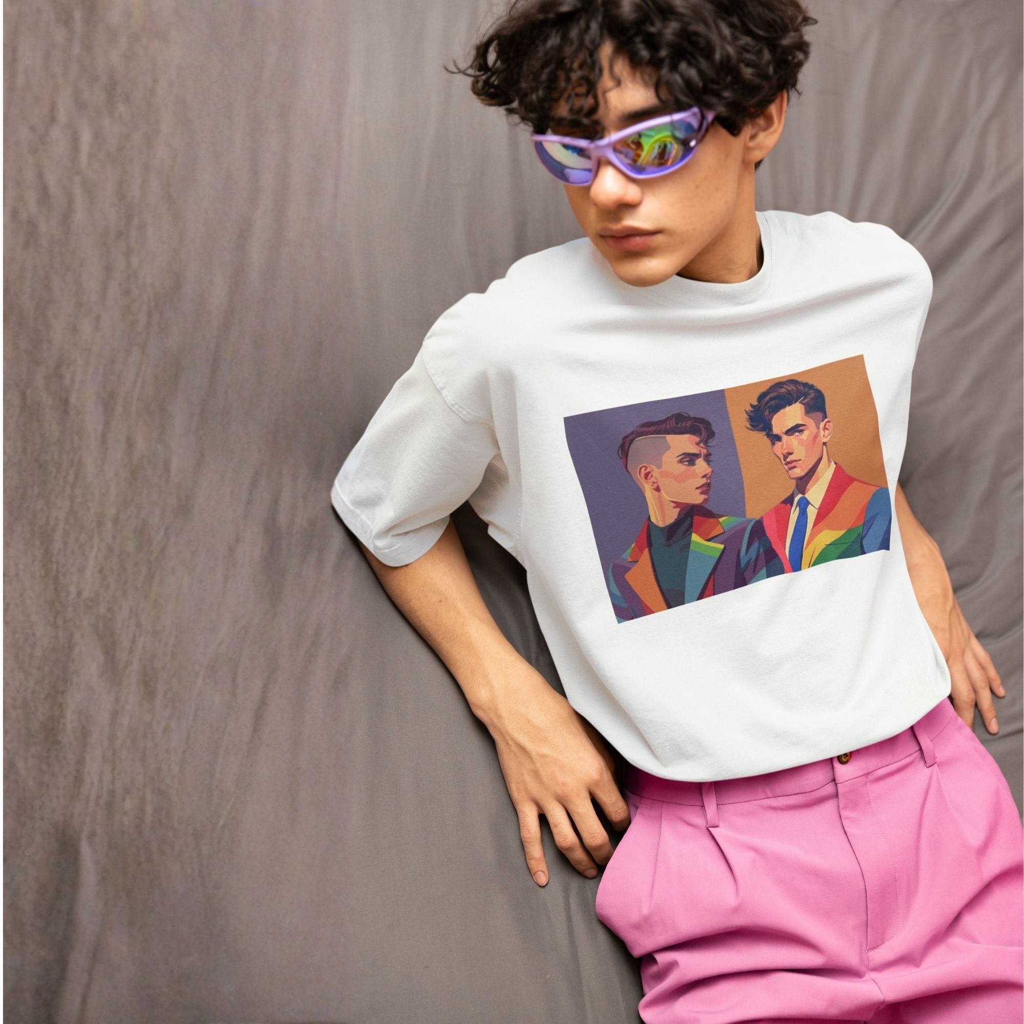 Oversized Unisex Pride Art T-Shirt - Tailored in Pride Series Print 4