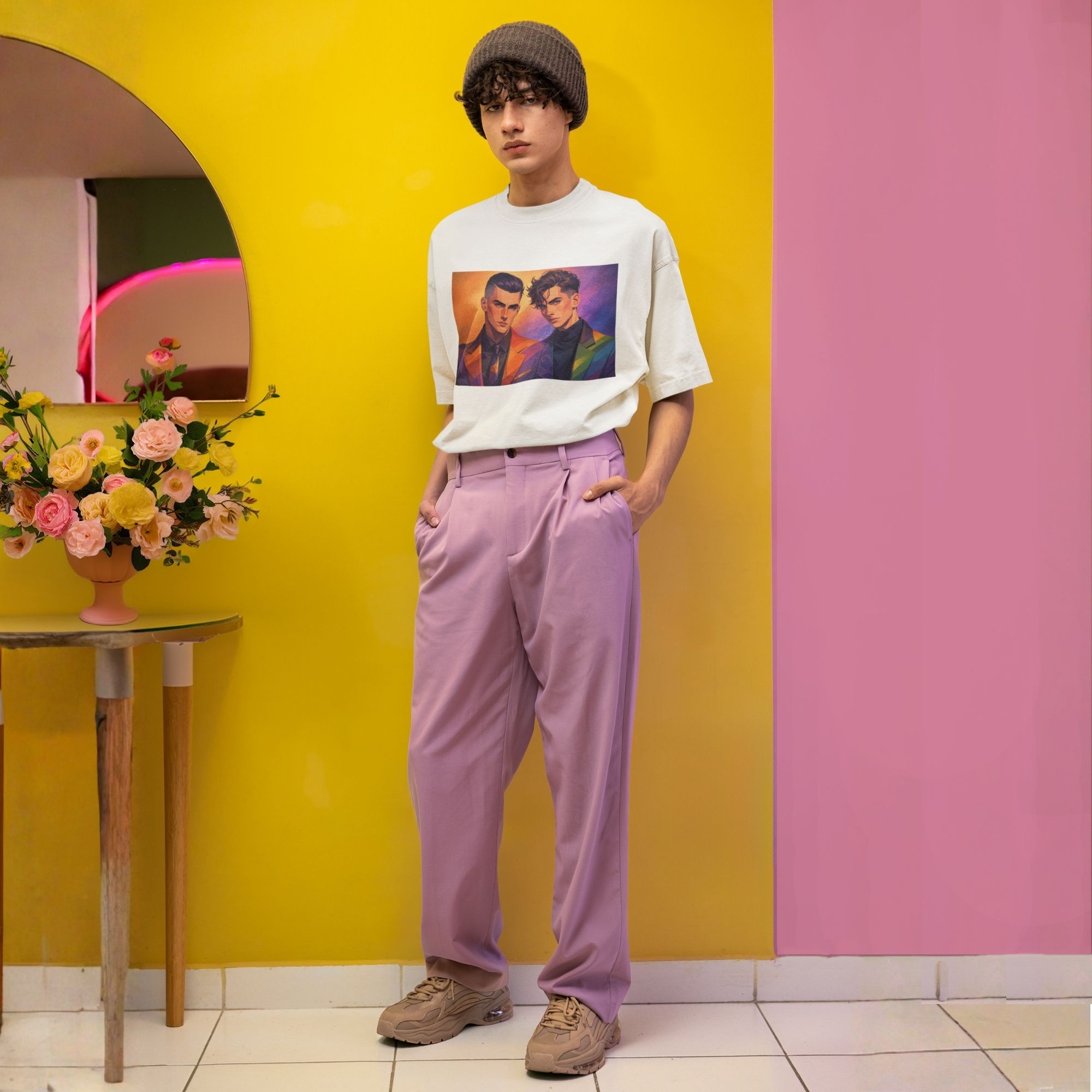 Oversized Unisex Pride Art T-Shirt - Tailored in Pride Series Print 1