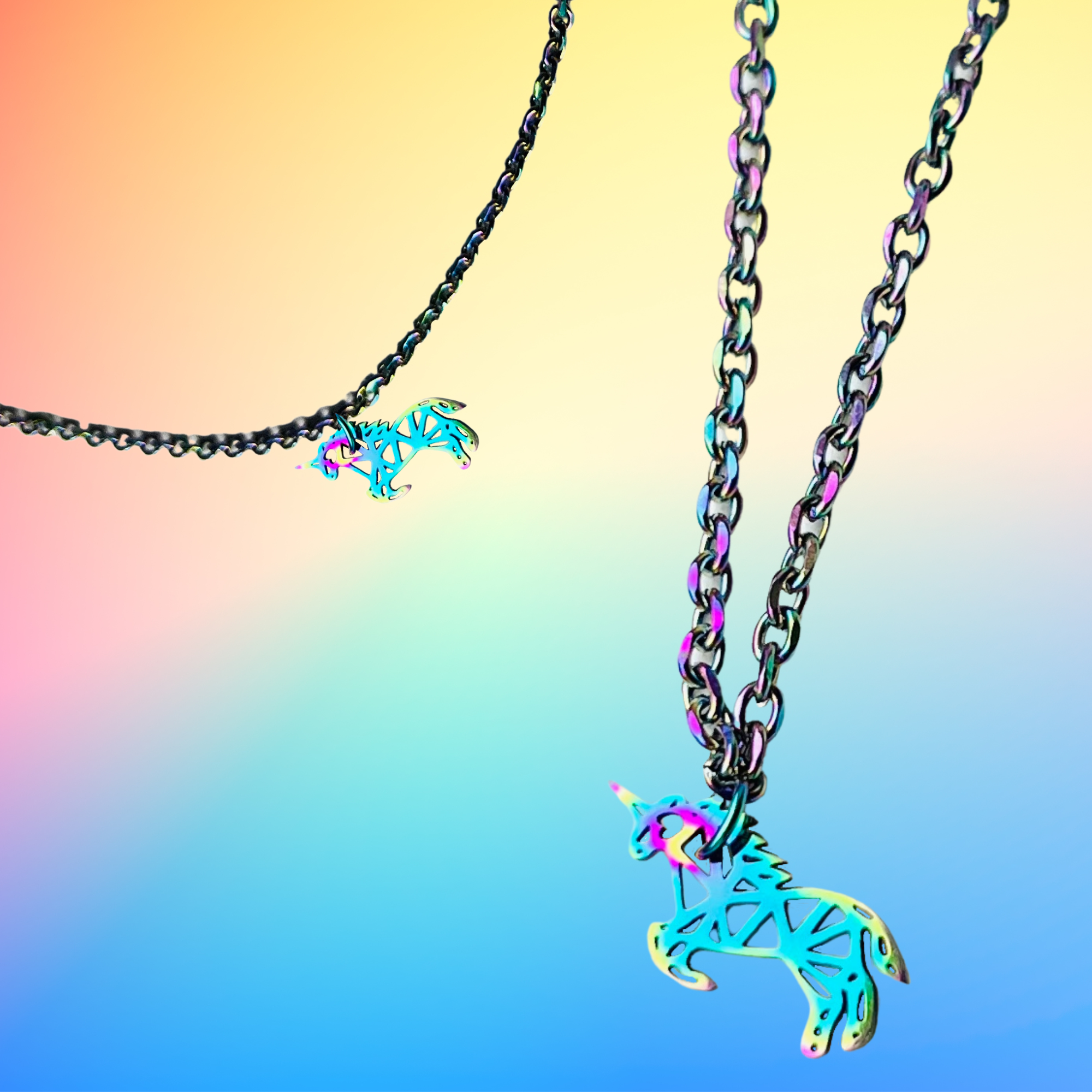 Rainbow Pride Pendant Necklace