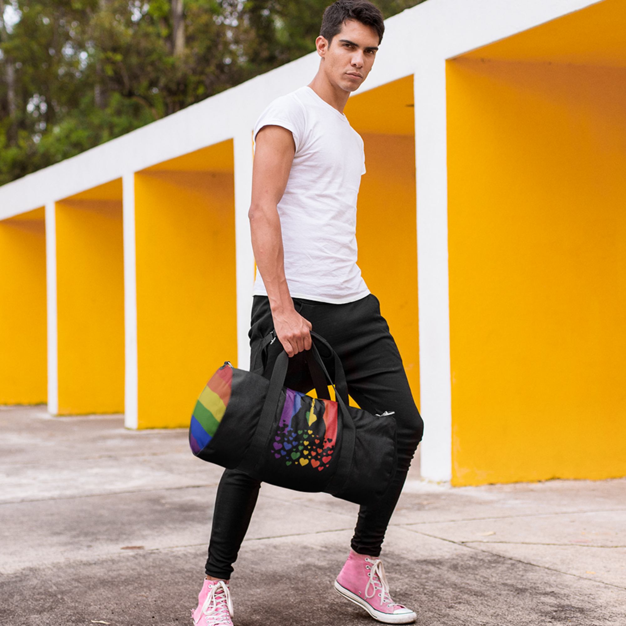 Gay Kiss Gym Duffle Bag