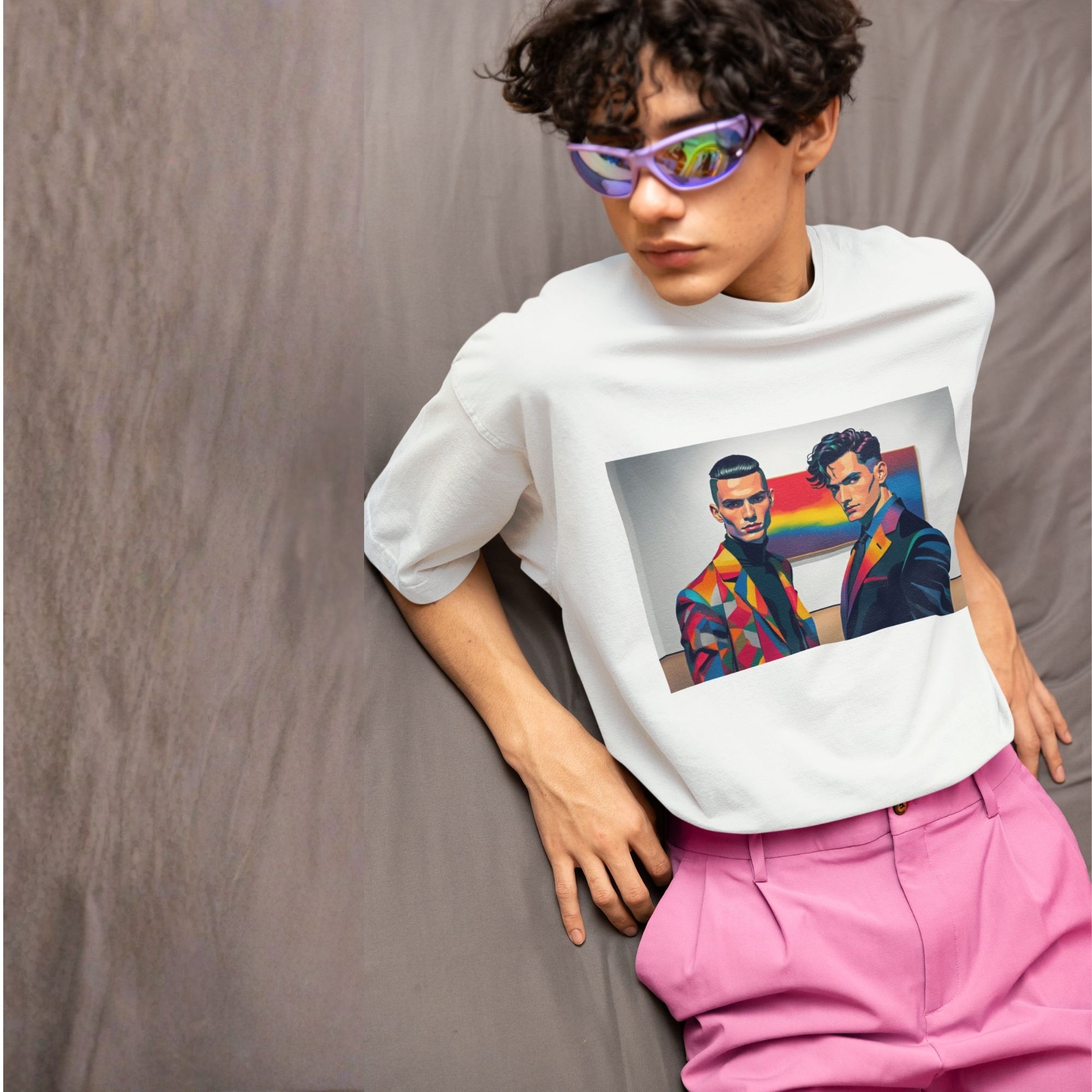 Oversized Unisex Pride Art T-Shirt - Tailored in Pride Series Print 2