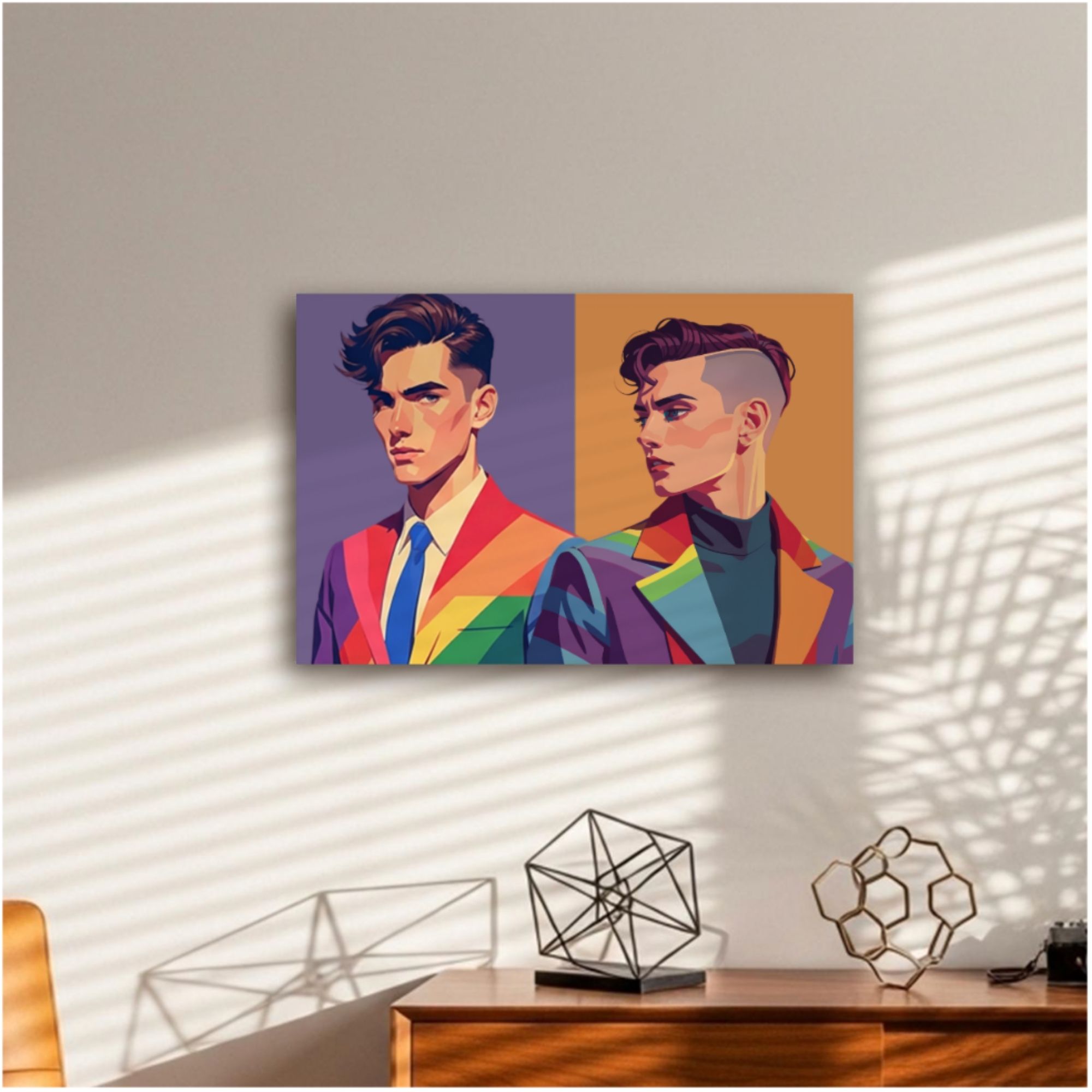 Queer Art Canvas Print - Tailored in Pride Series Design 5