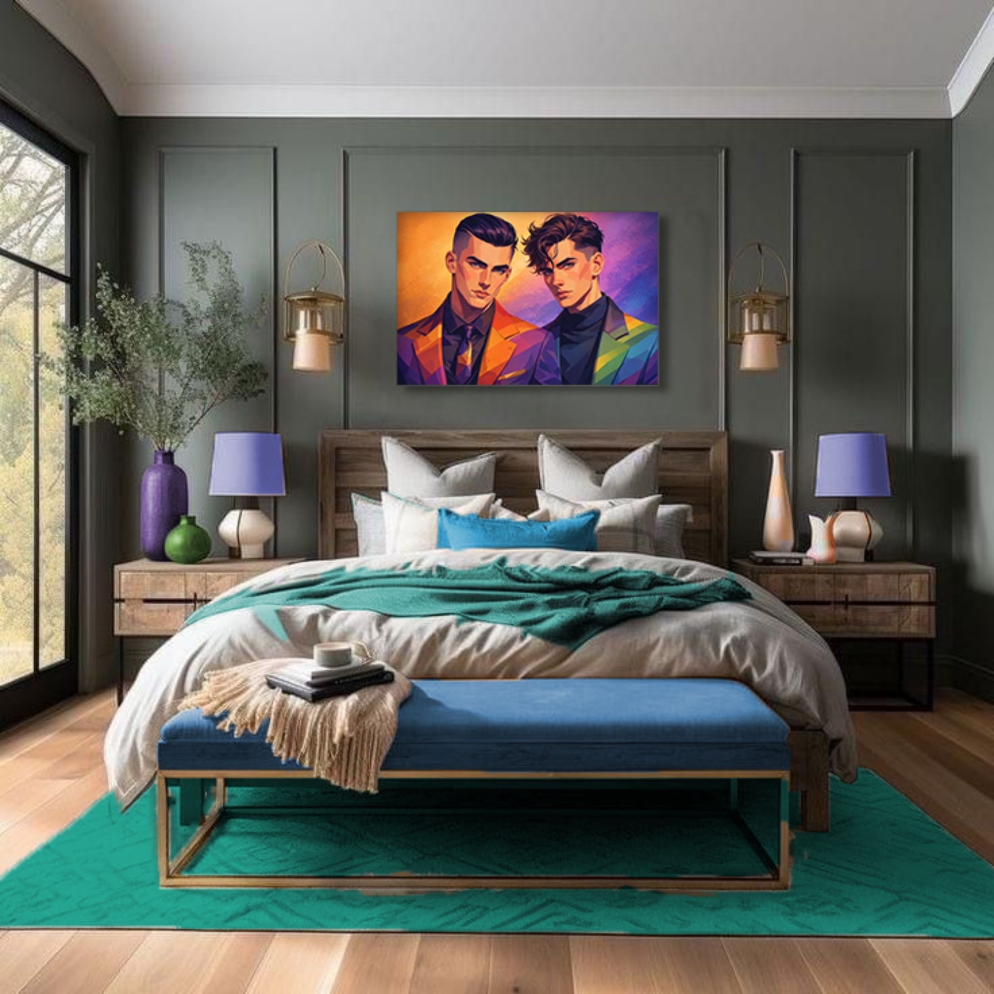 Queer Art Canvas Print - Tailored in Pride Series Design 1