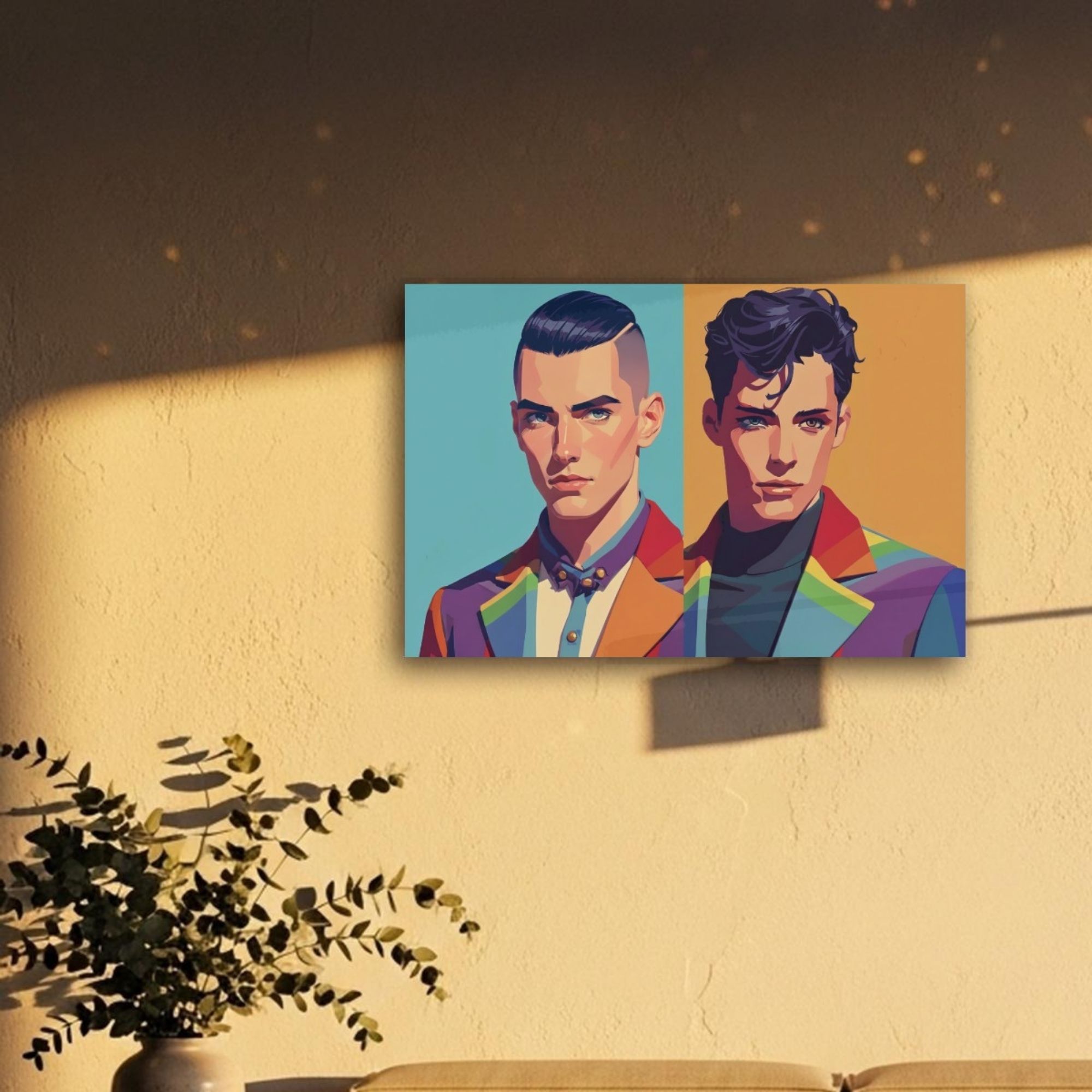 Queer Art Canvas Print - Tailored in Pride Series Design 3