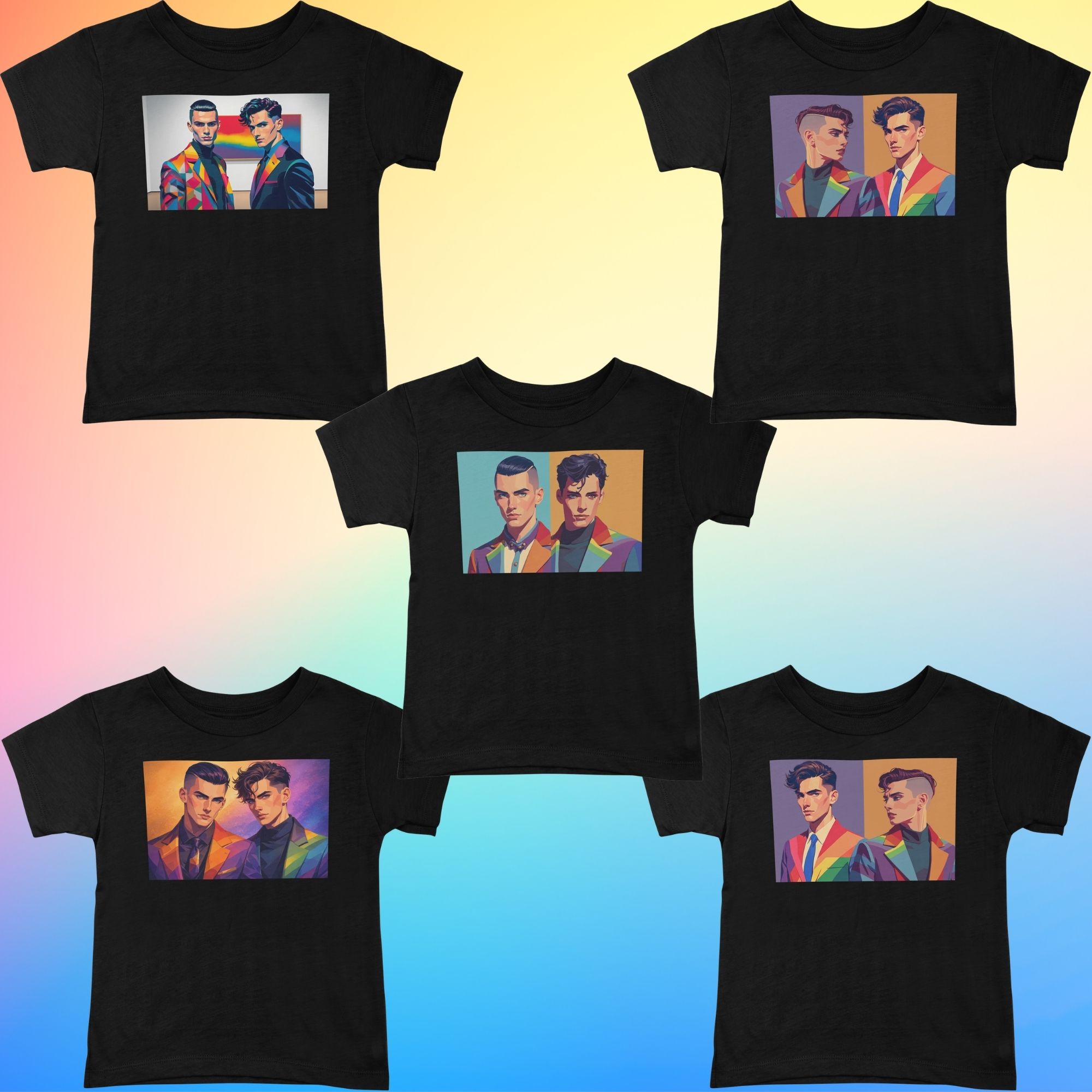 Oversized Unisex Pride Art T-Shirt - Tailored in Pride Series Print 2