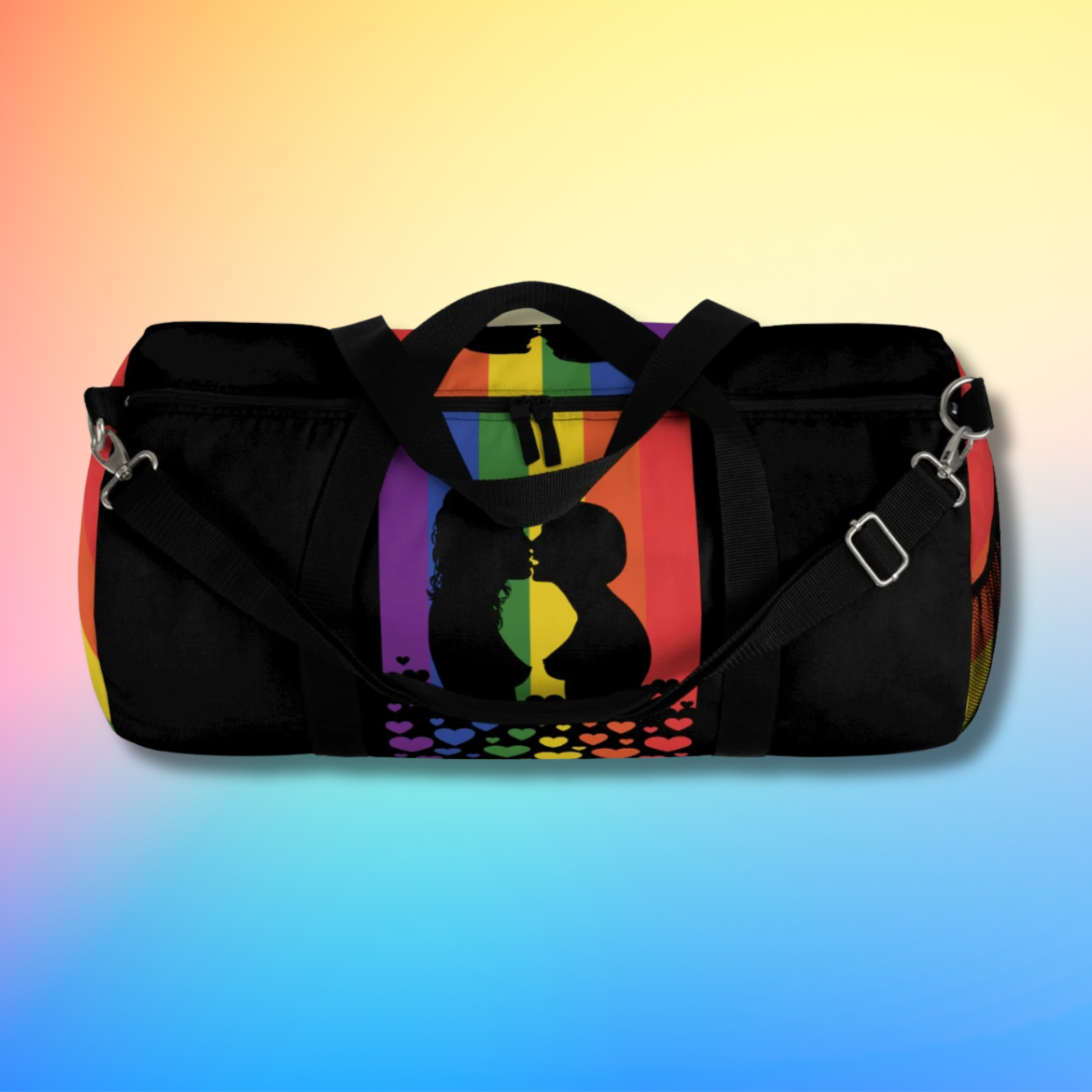 Lesbian Kiss Gym Duffle Bag