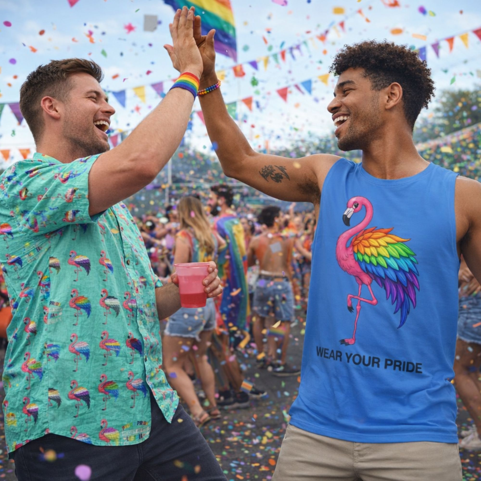 Wear Your Pride Flamingo Tank – LGBTQIA+ Pride Edition
