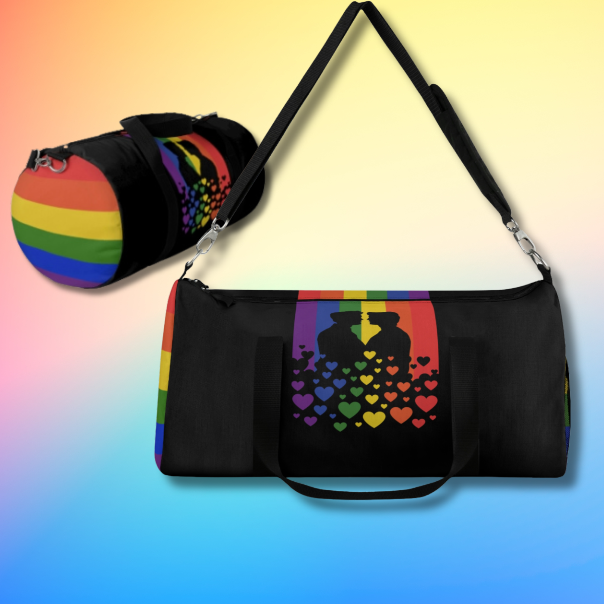Gay Kiss Gym Duffle Bag