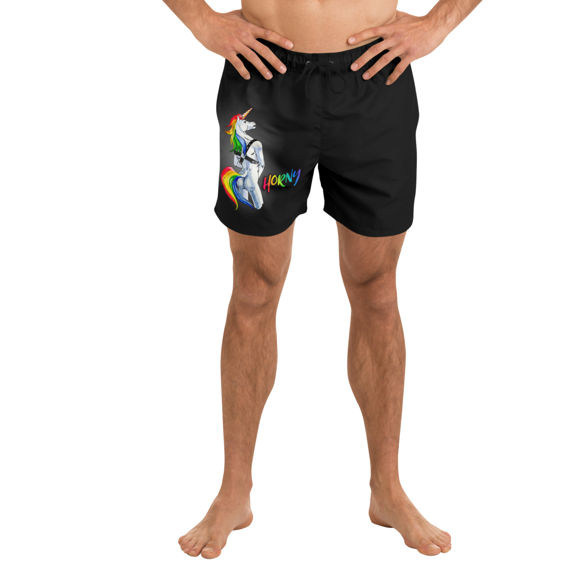 Horny Unicorn Gay Swim Shorts