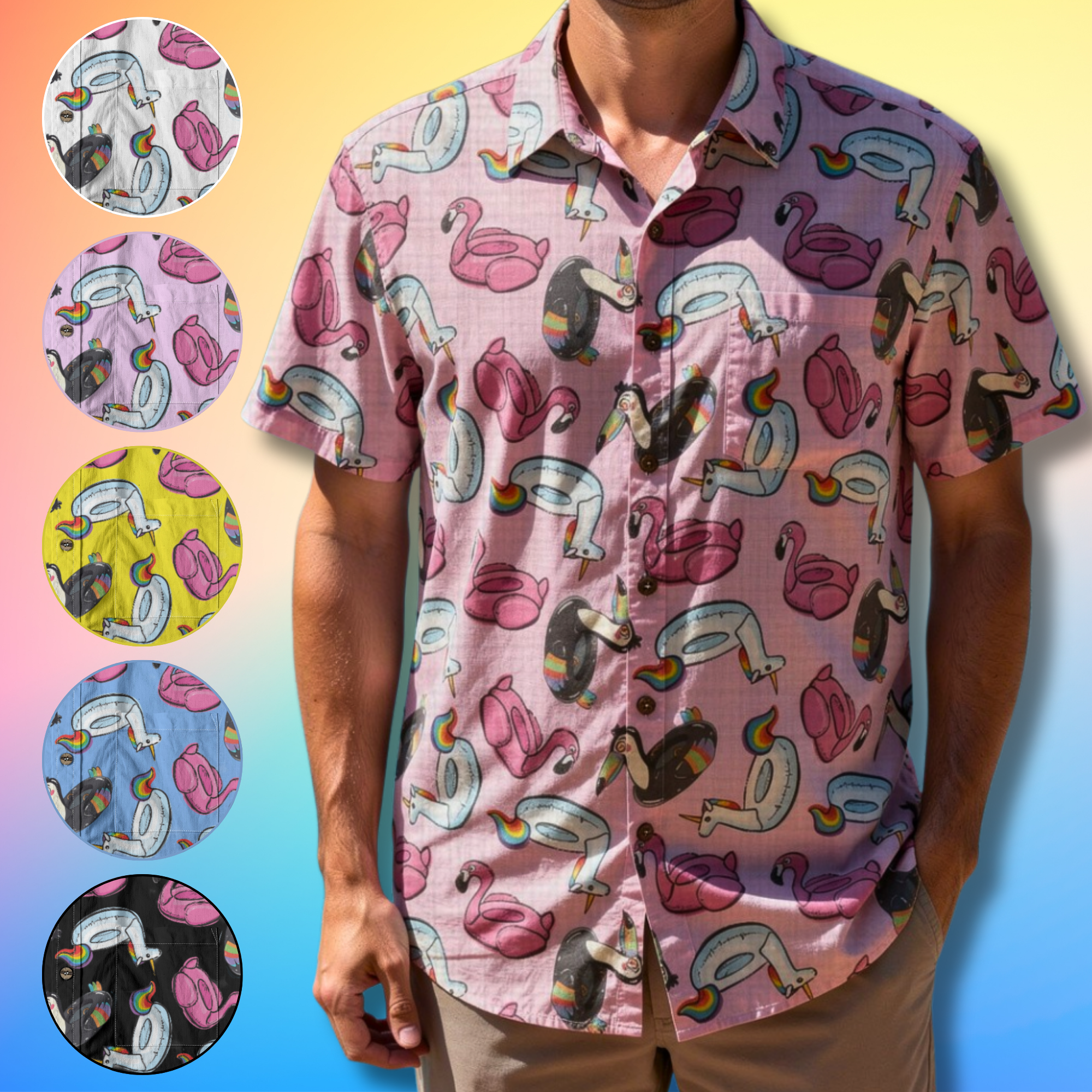 Pool Float Party Short Sleeve Shirt