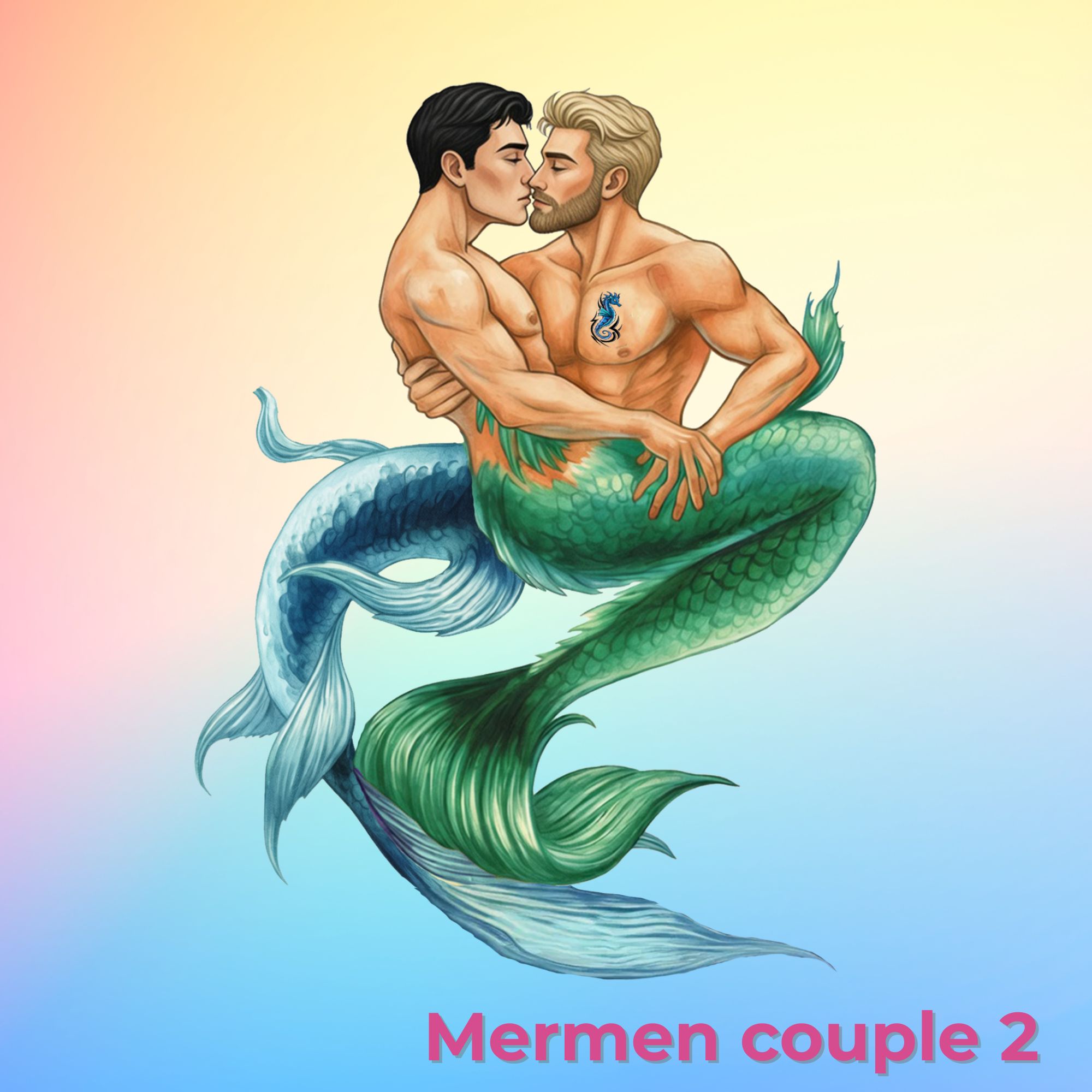 Kissing Mermen T-Shirt