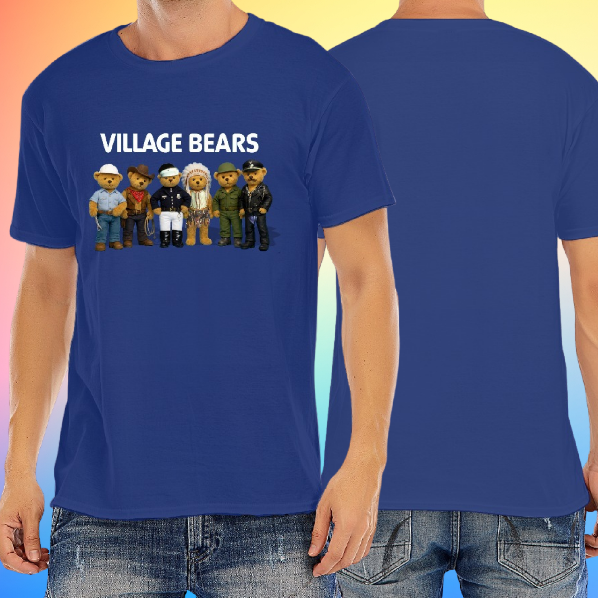Village Bears Disco T-Shirt – Teddy Bear Village People Parody Tee,