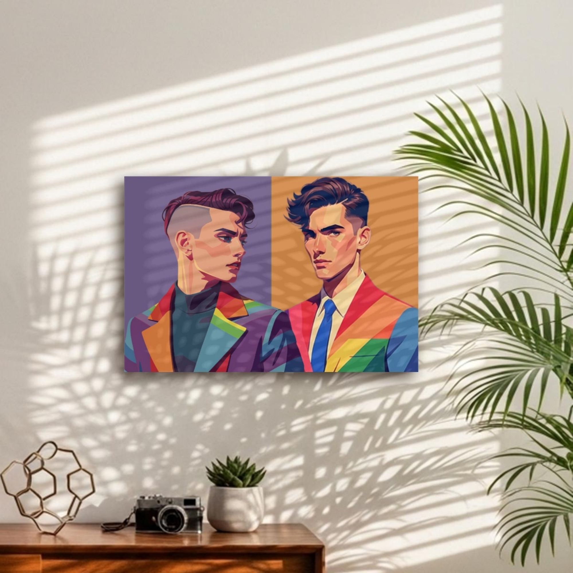 Queer Art Canvas Print - Tailored in Pride Series Design 4