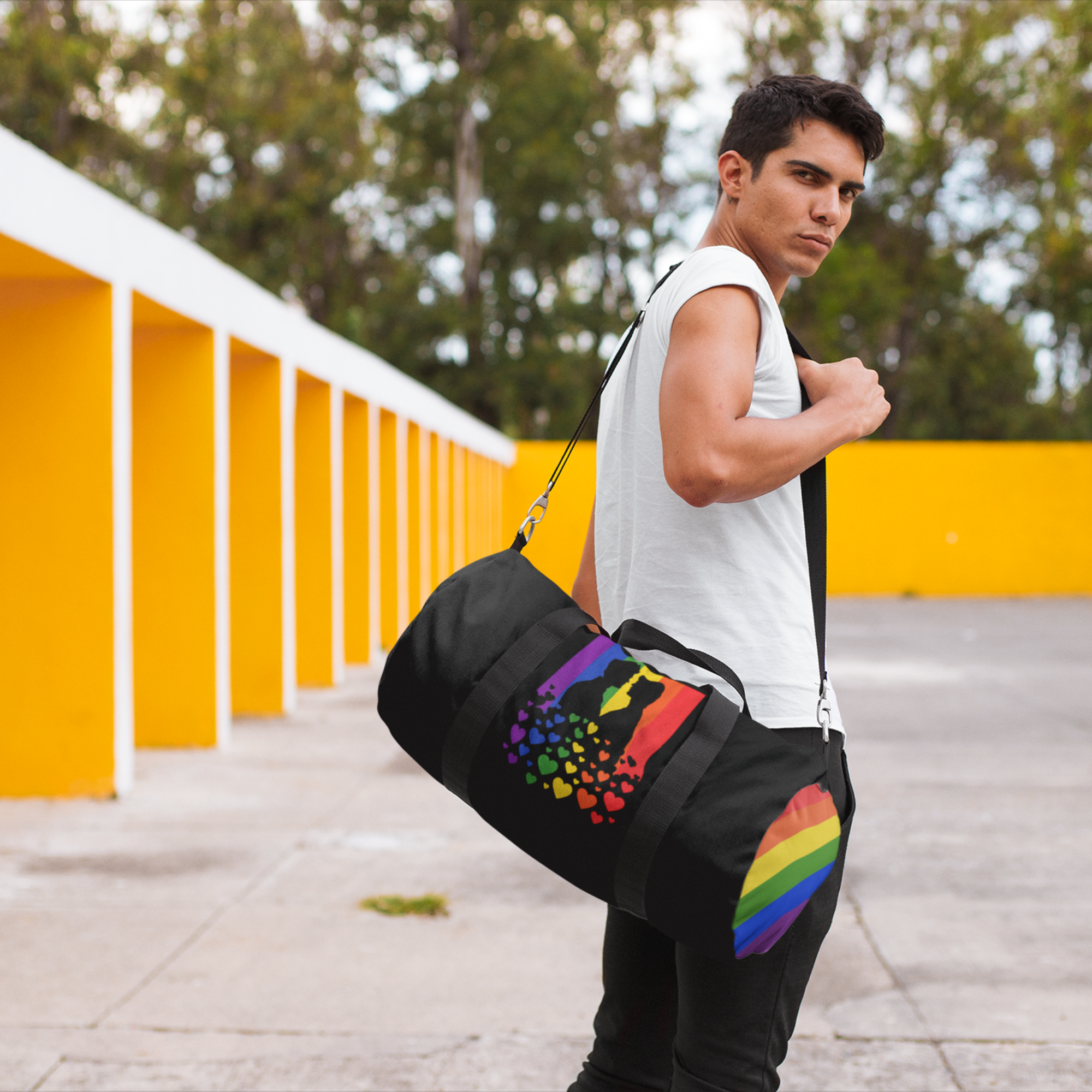 Gay Kiss Gym Duffle Bag