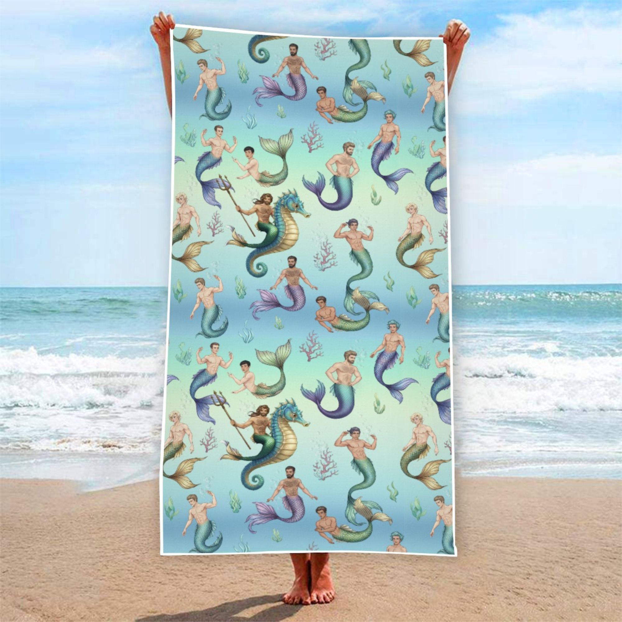 Mermen Beach Towel 