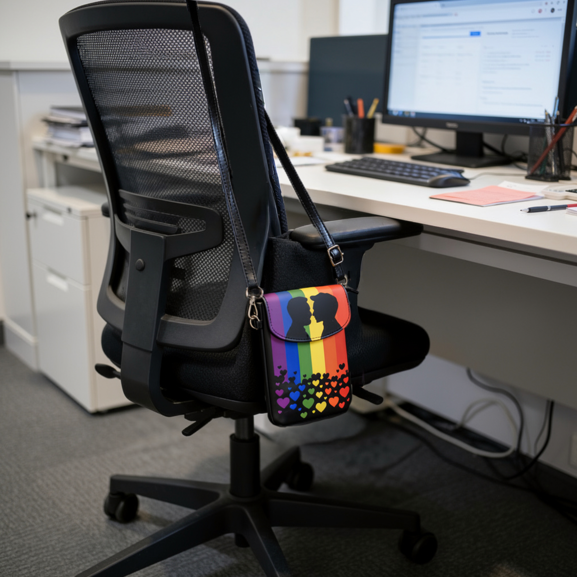 Gay Kiss crossbody phone wallet bag