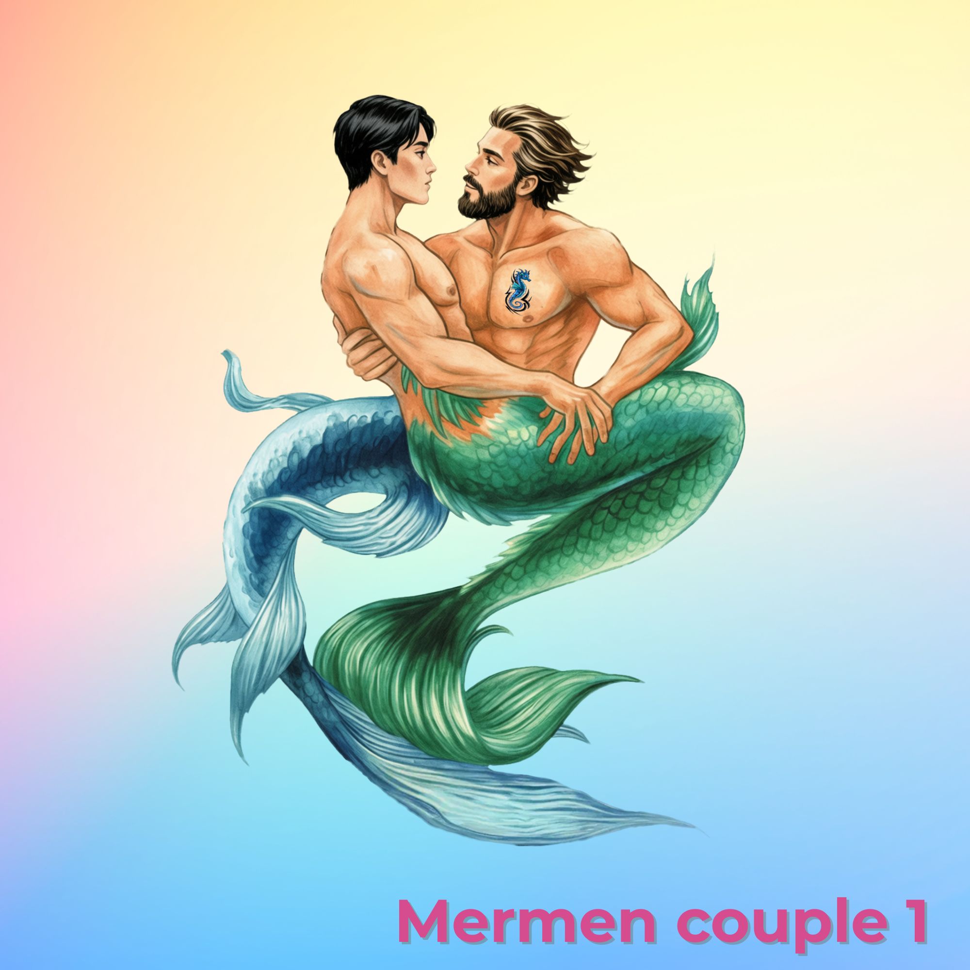 Kissing Mermen T-Shirt