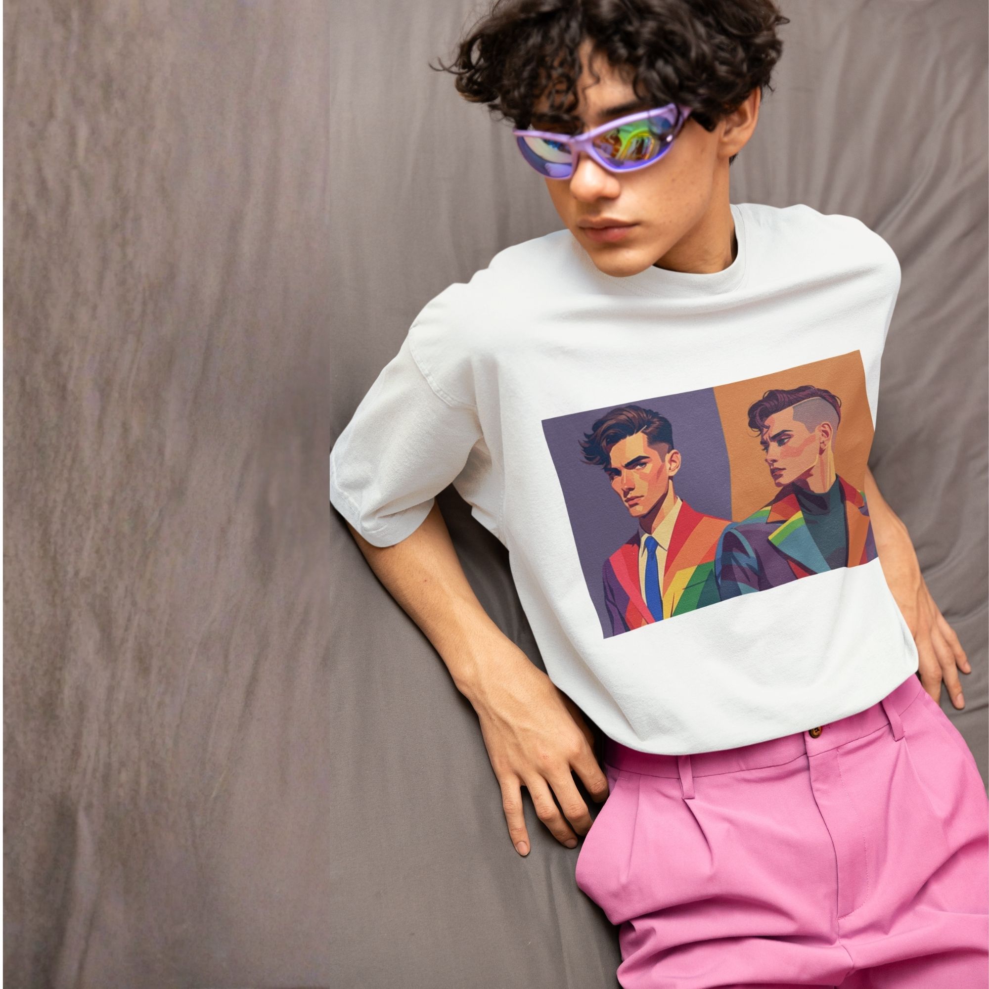 Oversized Unisex Pride Art T-Shirt - Tailored in Pride Series Print 5