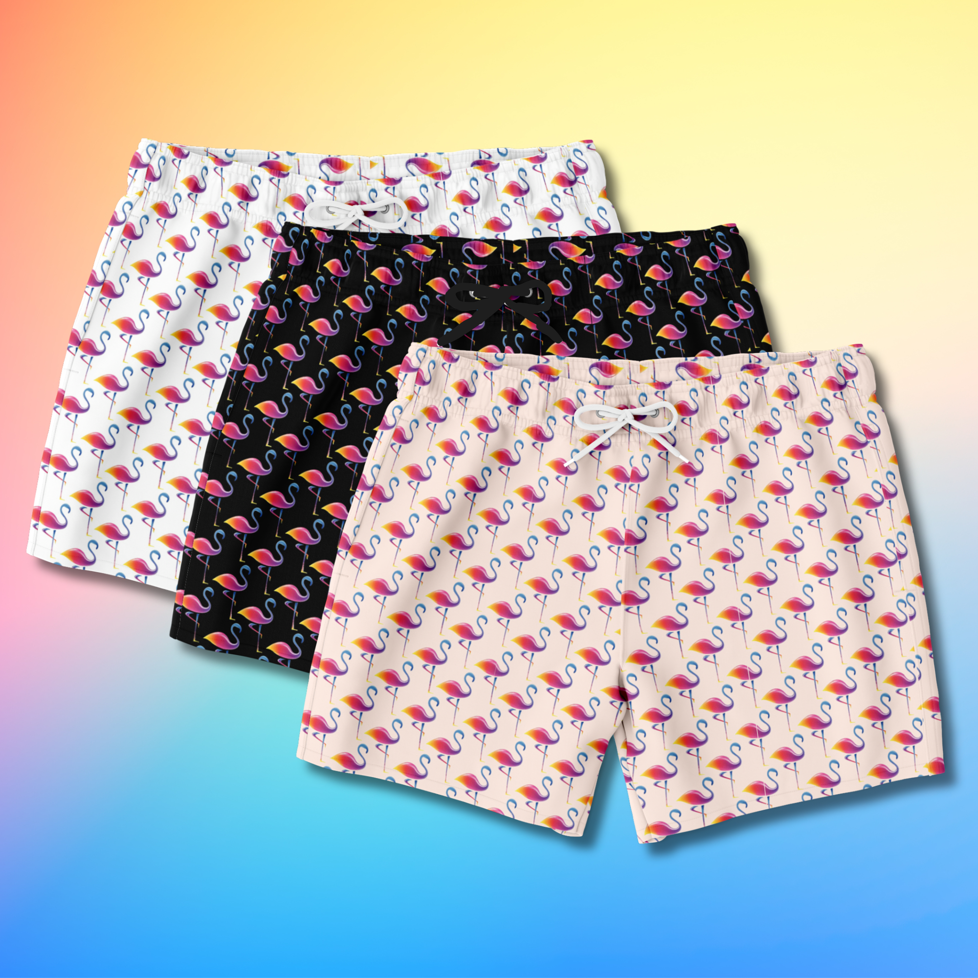 Flamingo Print Swim Shorts