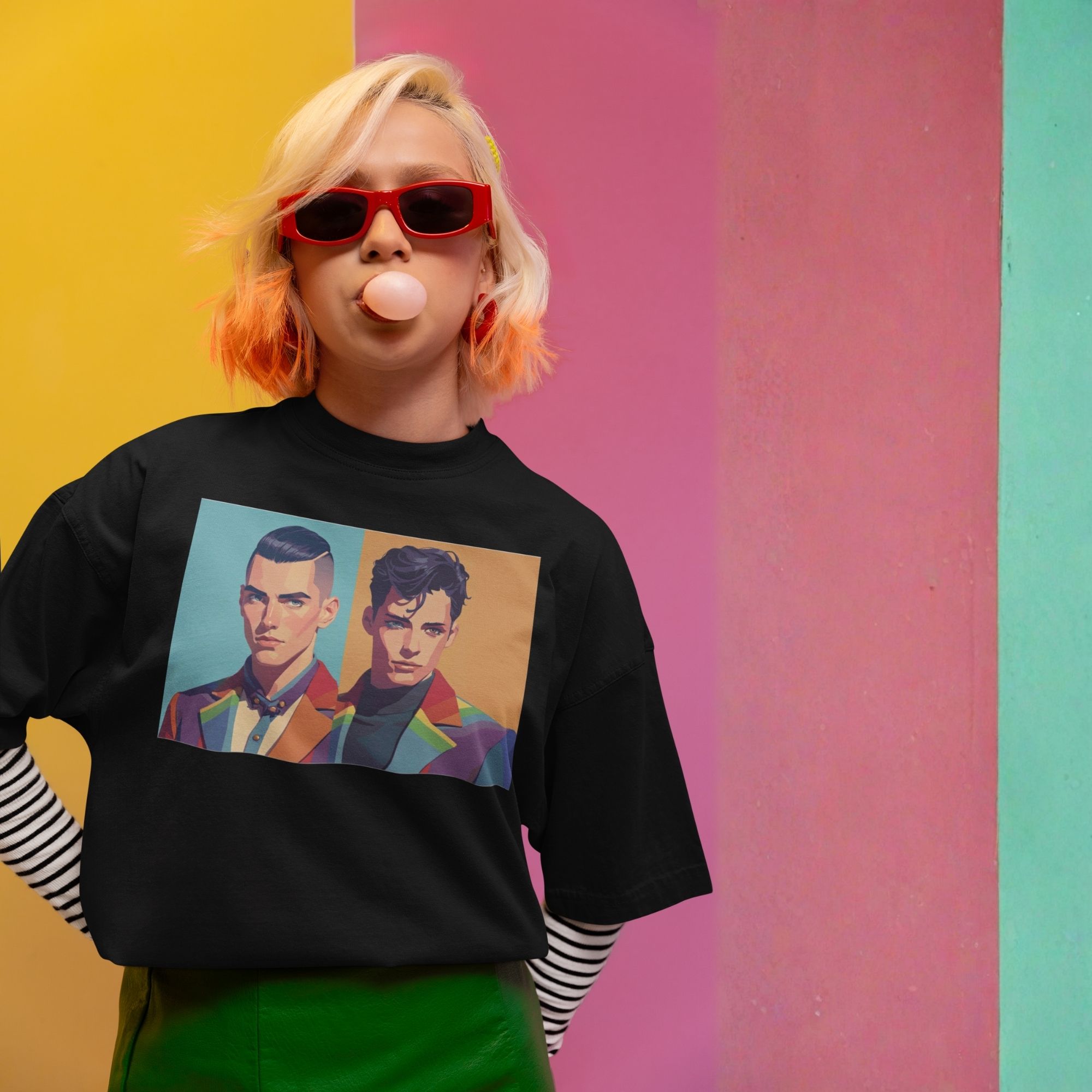 Unisex Pride Art Oversized T-Shirt - Tailored in Pride Series Print 3